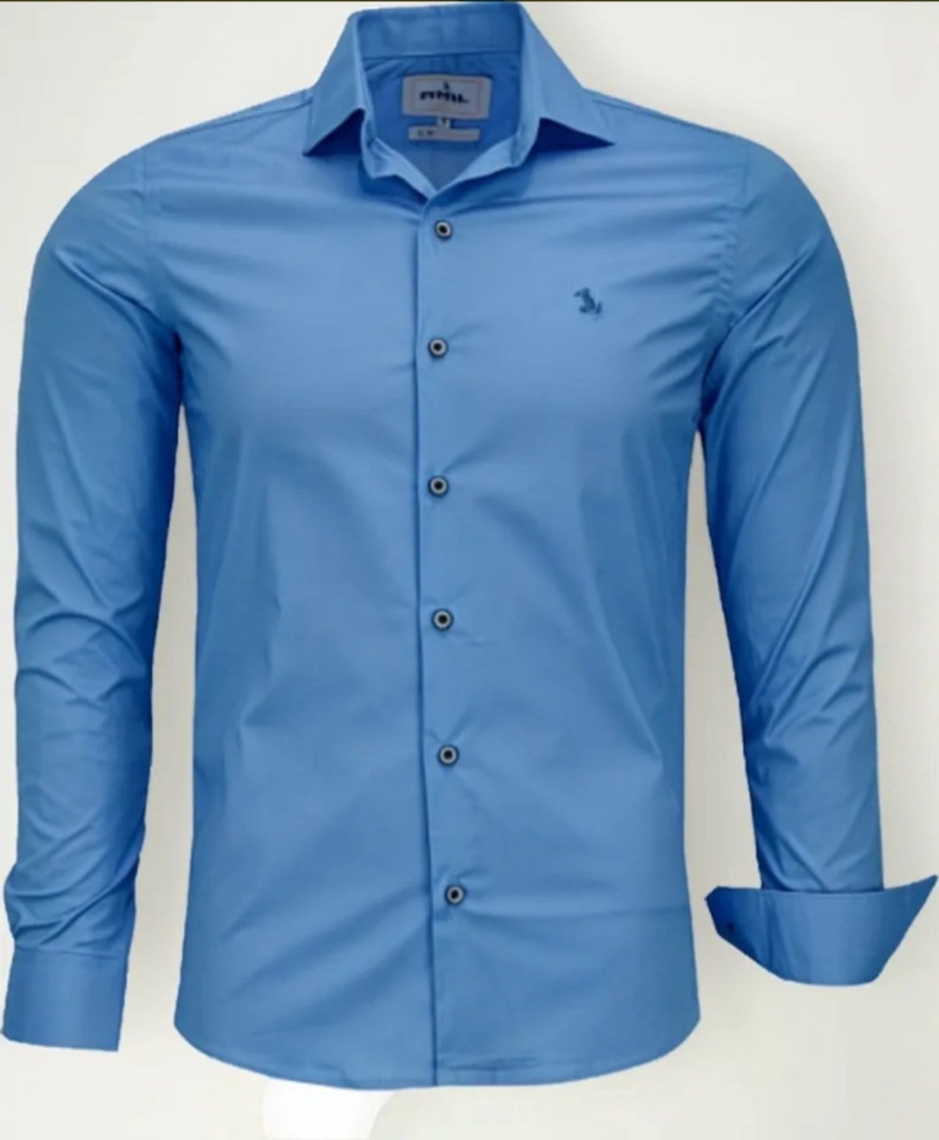Camisa Social Amil Slim Astro Algodão Com Elastano Macia Manga Longa Luxo médio
