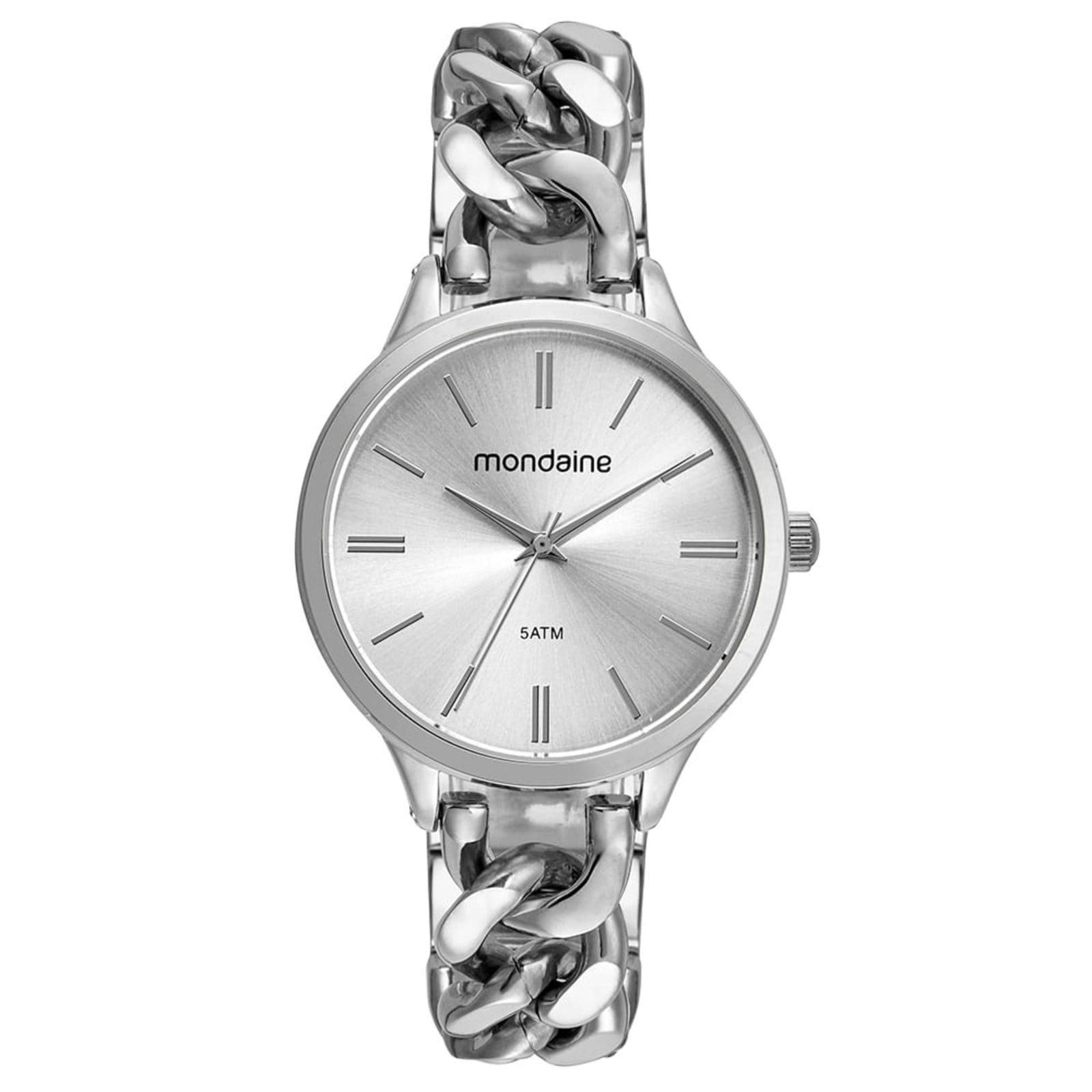 Vista principal Relógio Feminino Mondaine Corrente Mondaine prata