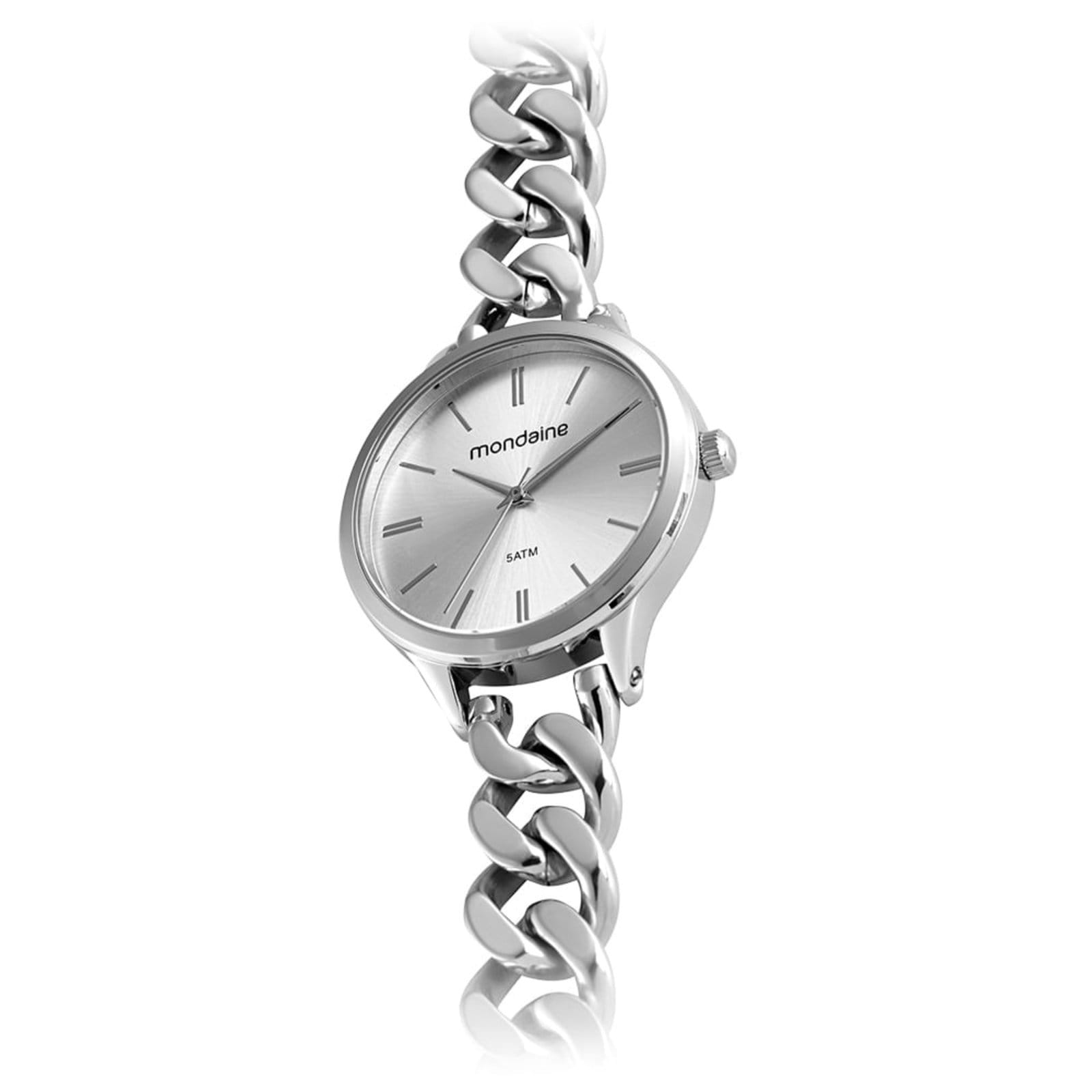 Vista 2 Relógio Feminino Mondaine Corrente Mondaine prata