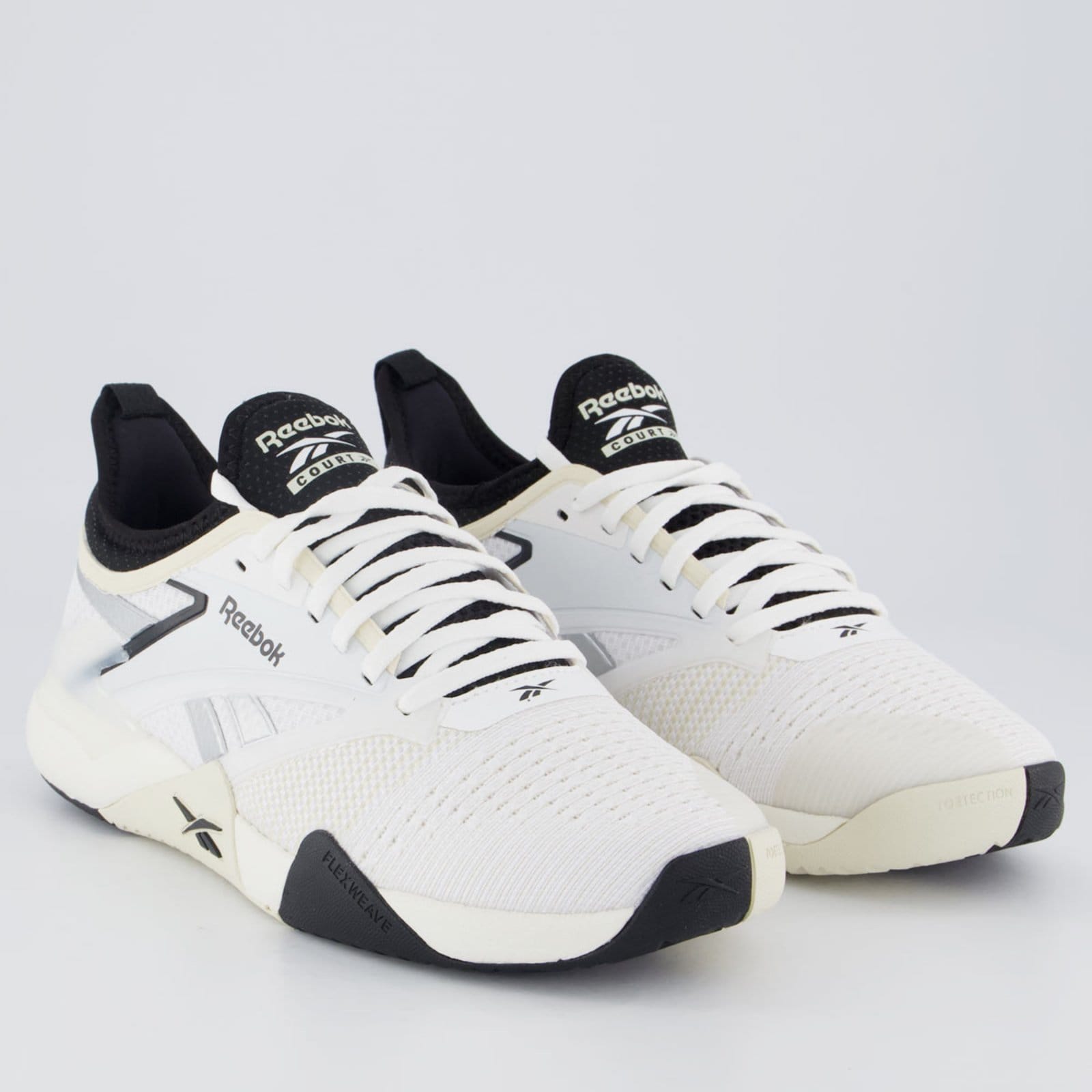 Vista 2 Tênis Reebok Nano Court e Preto Reebok branco