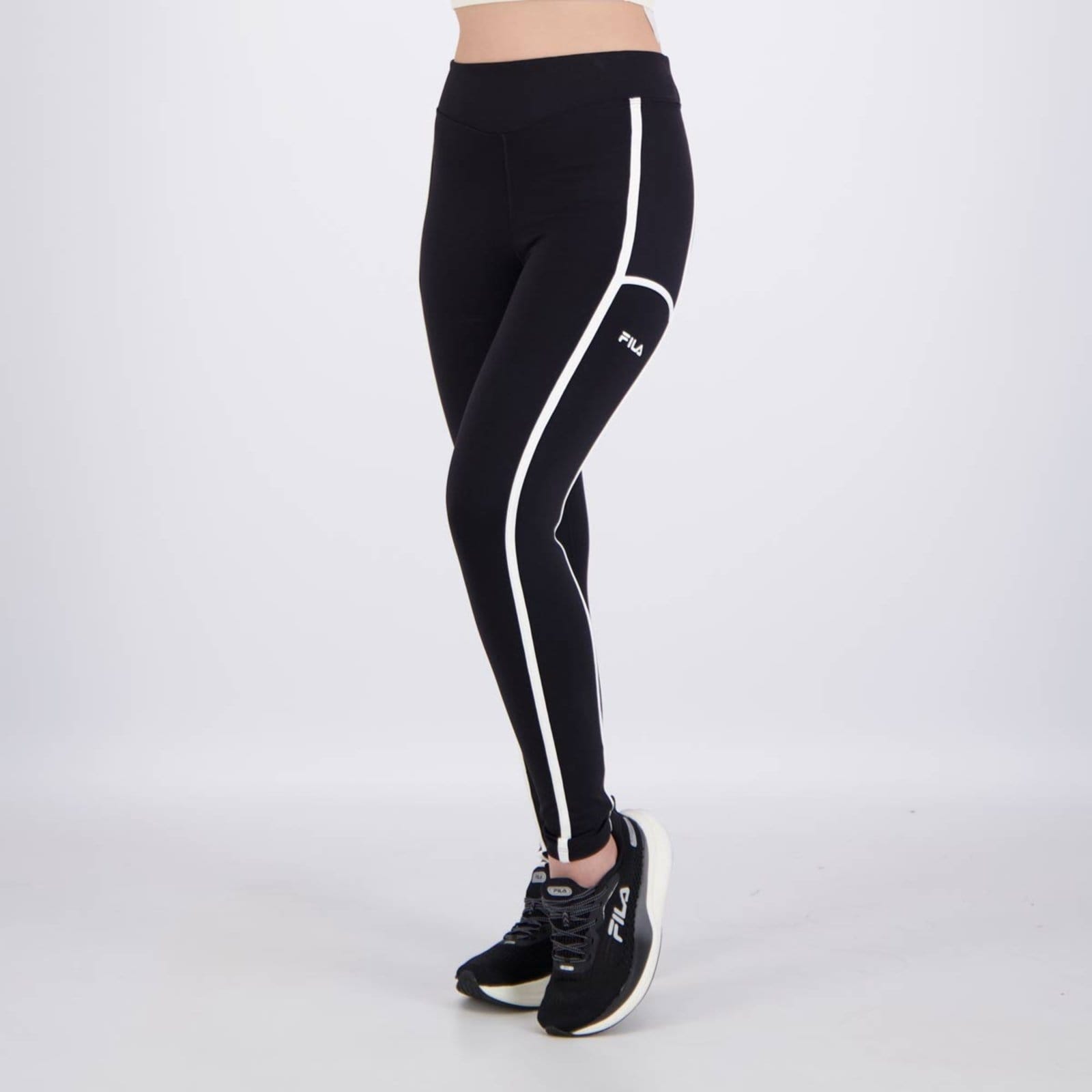 Vista principal Calça Legging Fila Tennis Sports Club Feminina Preta Fila preto