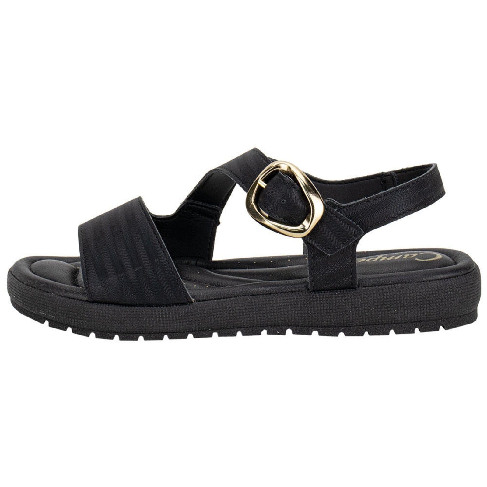 Vista 2 Sandália Feminina Flat Campesi Cp582 0645820 Campesi preto