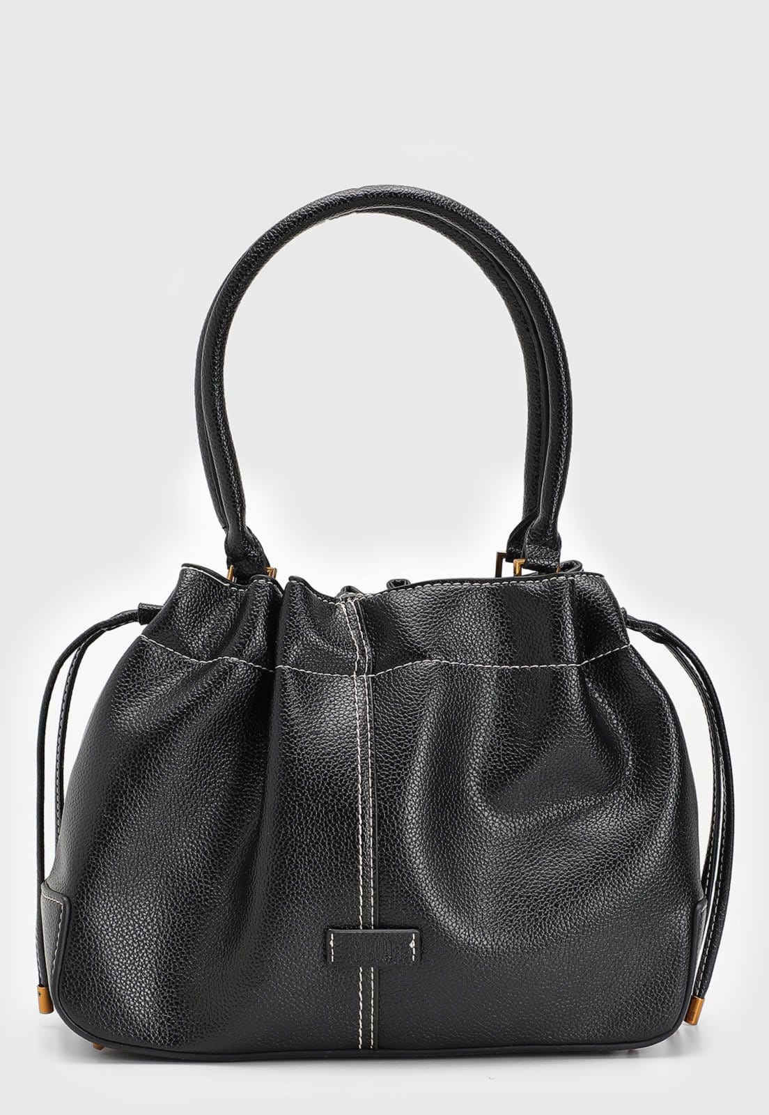 Vista 2 Bolsa Tiracolo Santa Lolla Pesponto Preta Santa Lolla preto