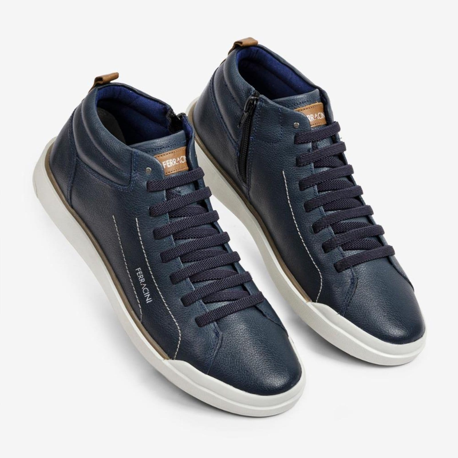 Vista 2 Sapatênis Masculino Couro Elástico Star Ferracini 1057C FERRACINI azul