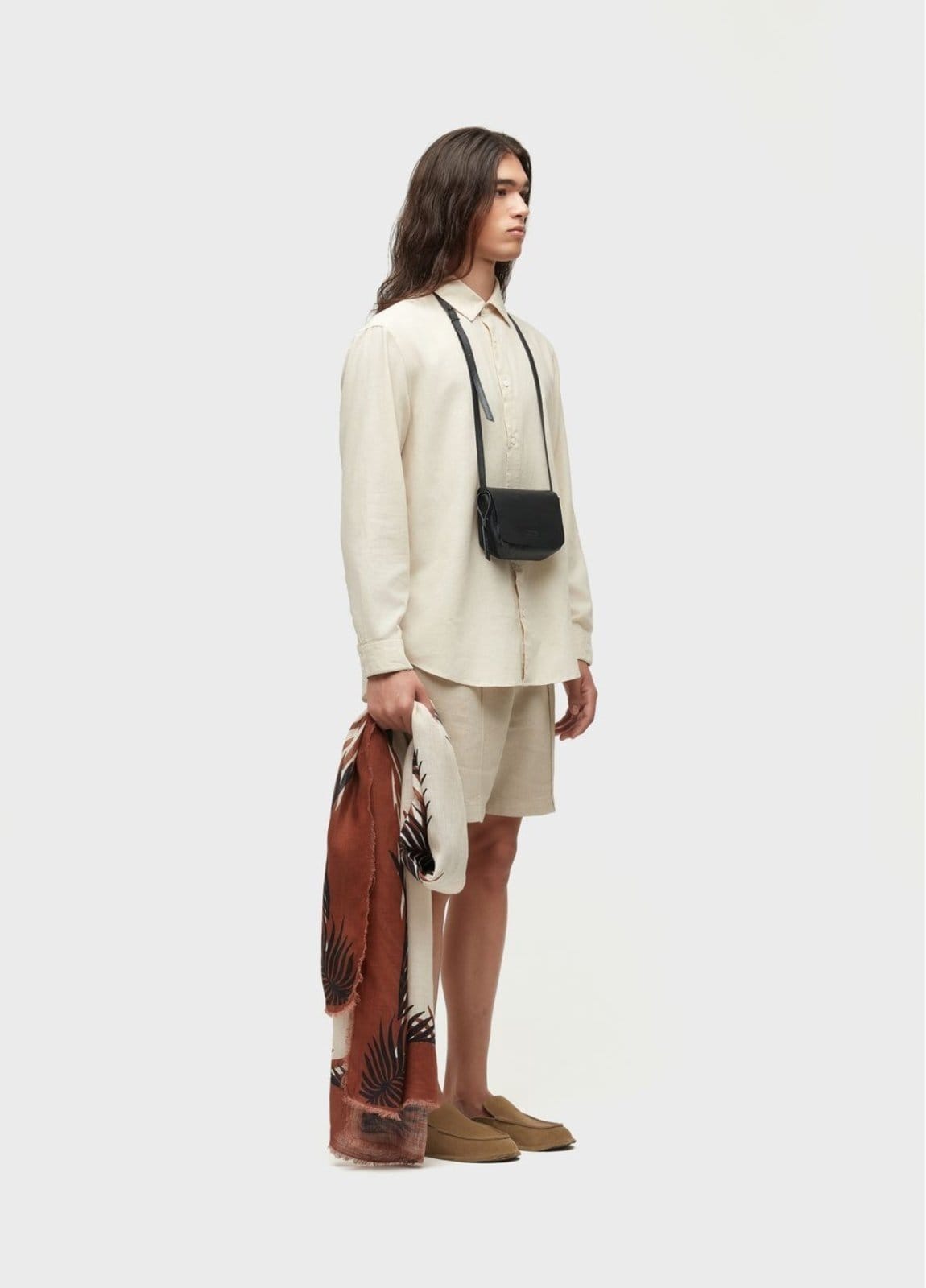 Vista 2 Camisa cotton linen lace Osklen off-white