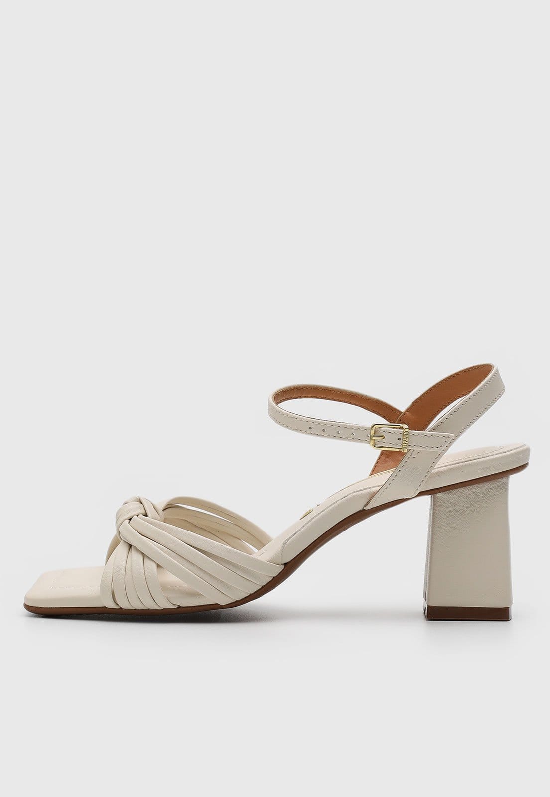 Scarpin Slingback Vizzano Tira Nó Off-White