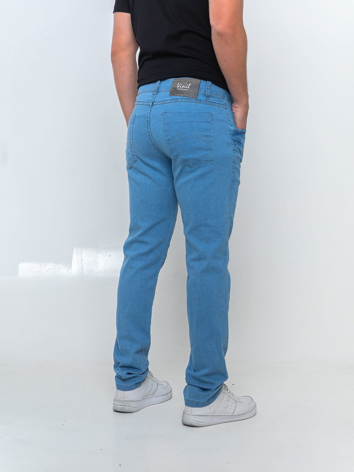 Vista 2 Kit 3 Calças Delave Masculina Tempo Habil Confortavel e Casual 5 Estilo azul/jeans