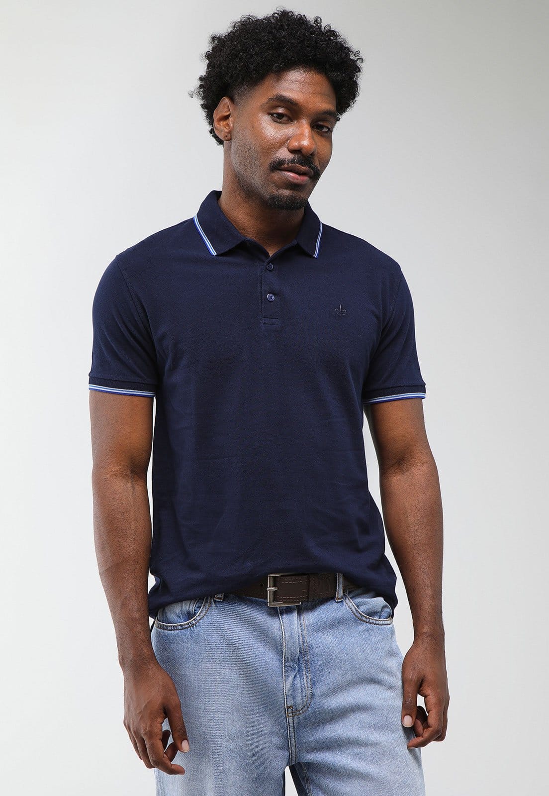 Polo Masculina Dudalina Frisos Degradê