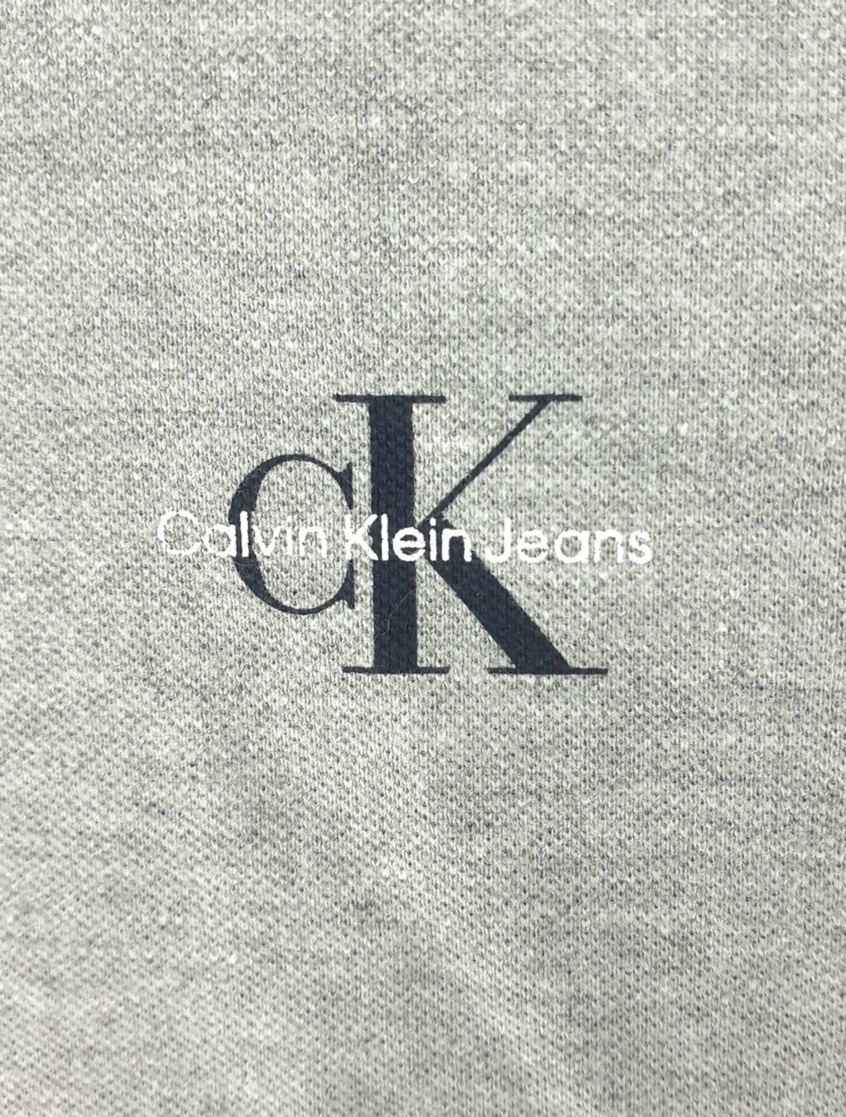 Vista 2 Polo Calvin Klein Jeans Masculina Piquet Regular Re Issue Mescla Calvin Klein cinza