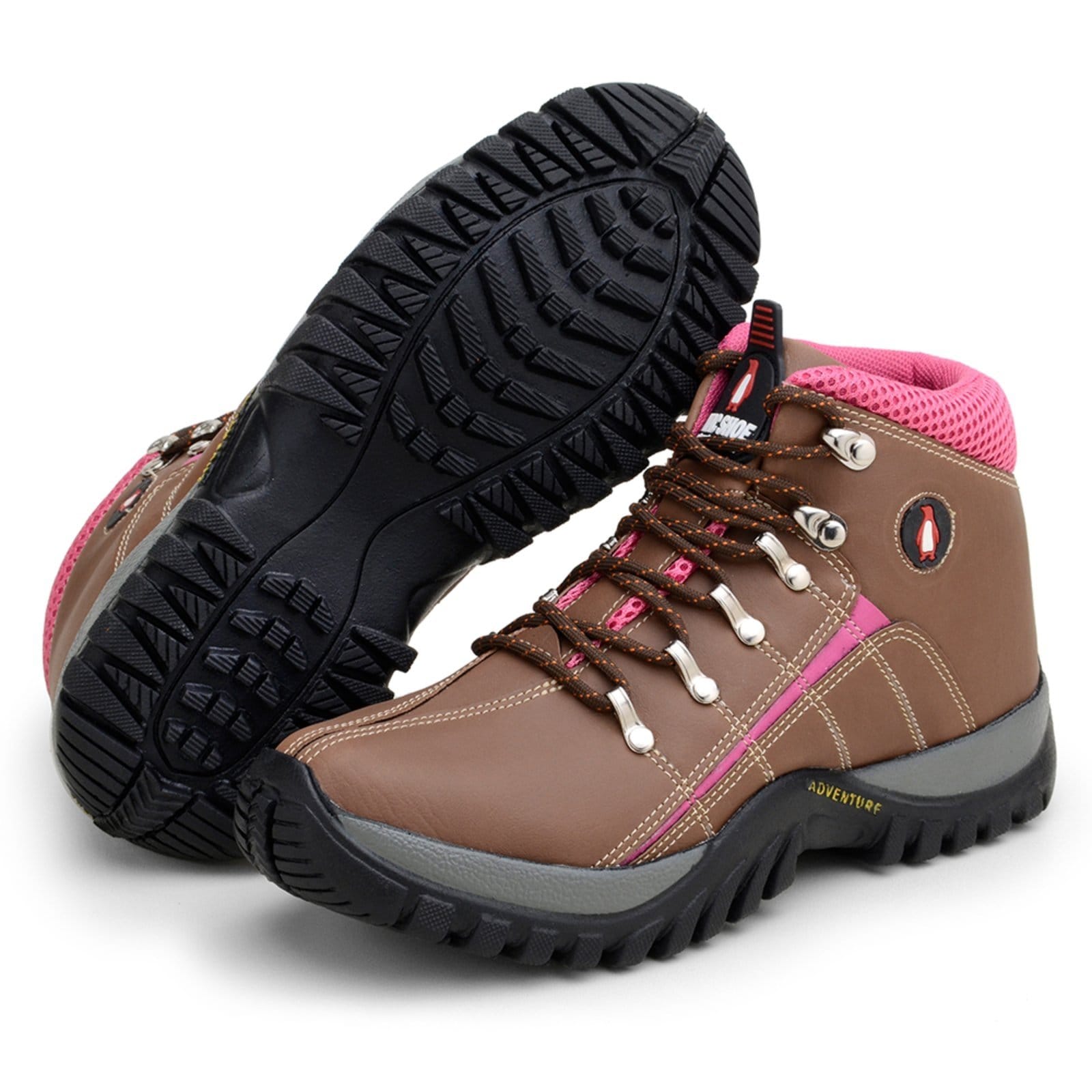 Vista 2 Bota Adventure Yes Basic Feminina para Trilha Trekking Confortável Pink Yes Basic marrom/pink pink