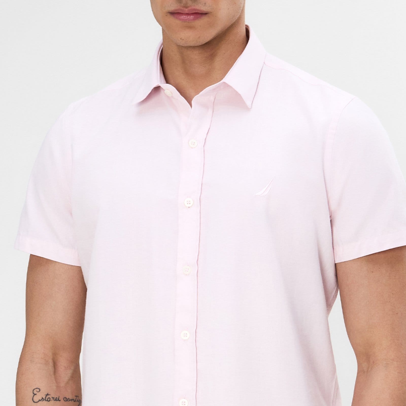 Vista 2 Camisa Nautica Manga Curta Básica Nautica rosa