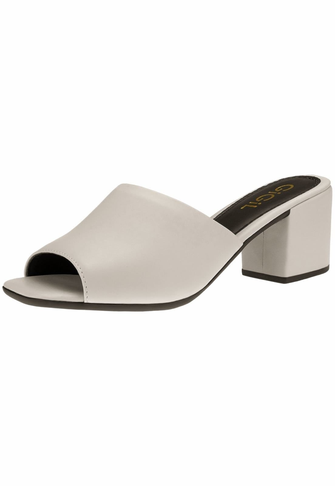 Tamanco Gigil Salto Grosso Off White