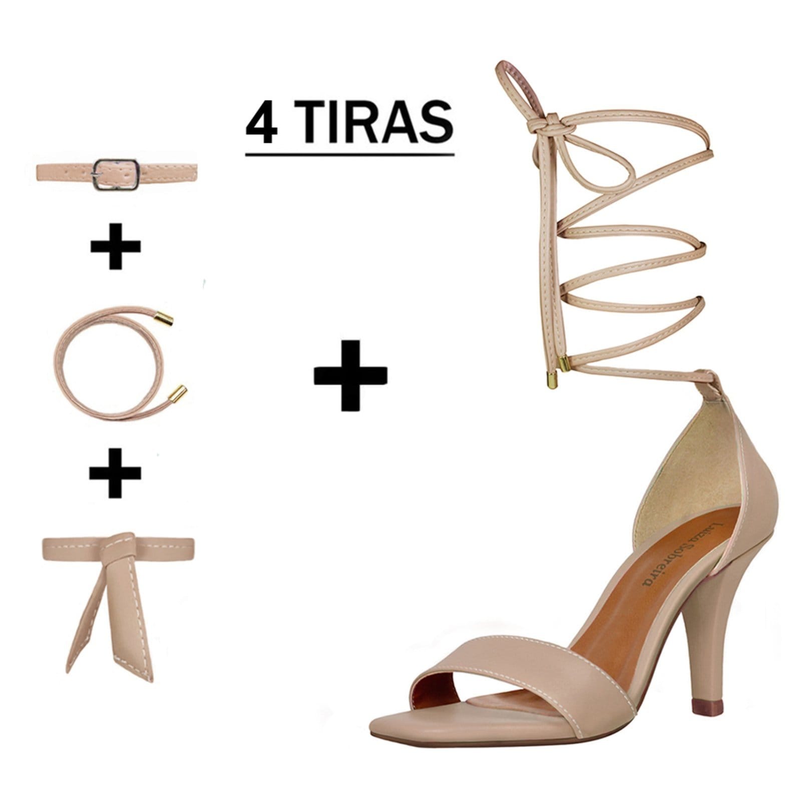 Sandália Troca Tira Salto Alto Fino Luiza Sobreira Mod. 2138-2