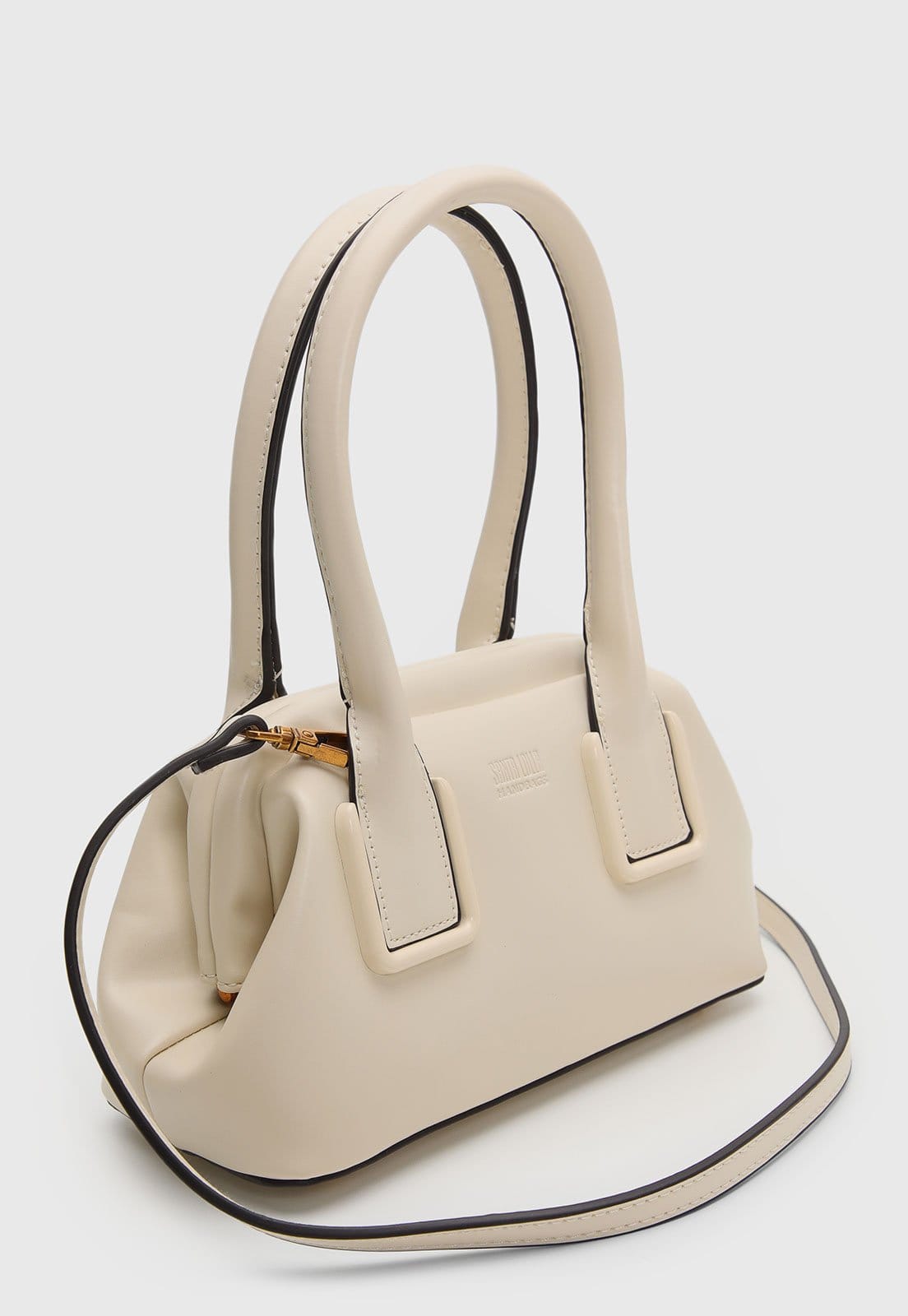 Vista 2 Bolsa Média Feminina Santa Lolla Estruturada Off-White Santa Lolla off-white white