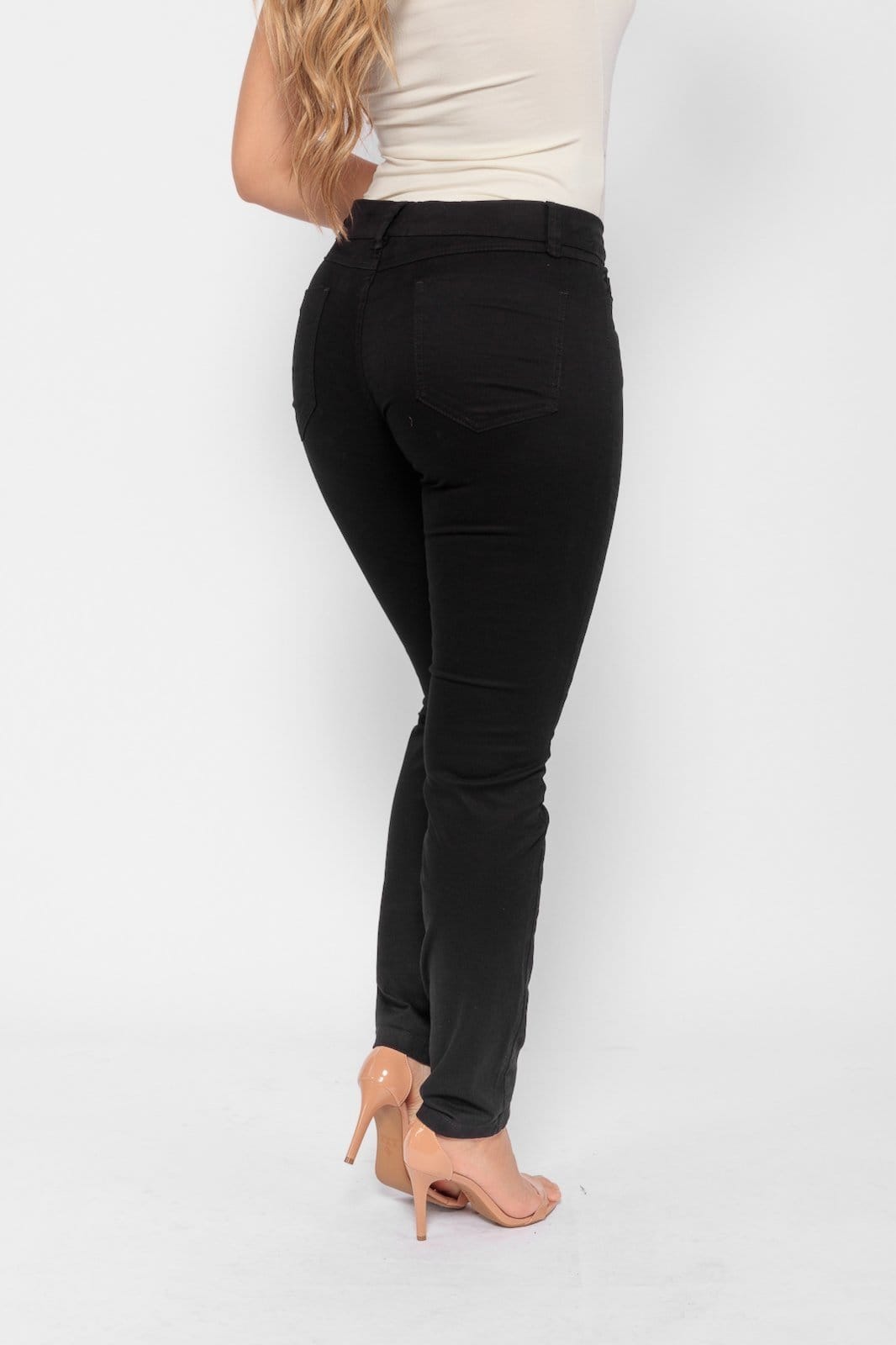 Vista 2 Calça Sarja Macaw Skinny Conforto Rizi 7831 Macaw preto