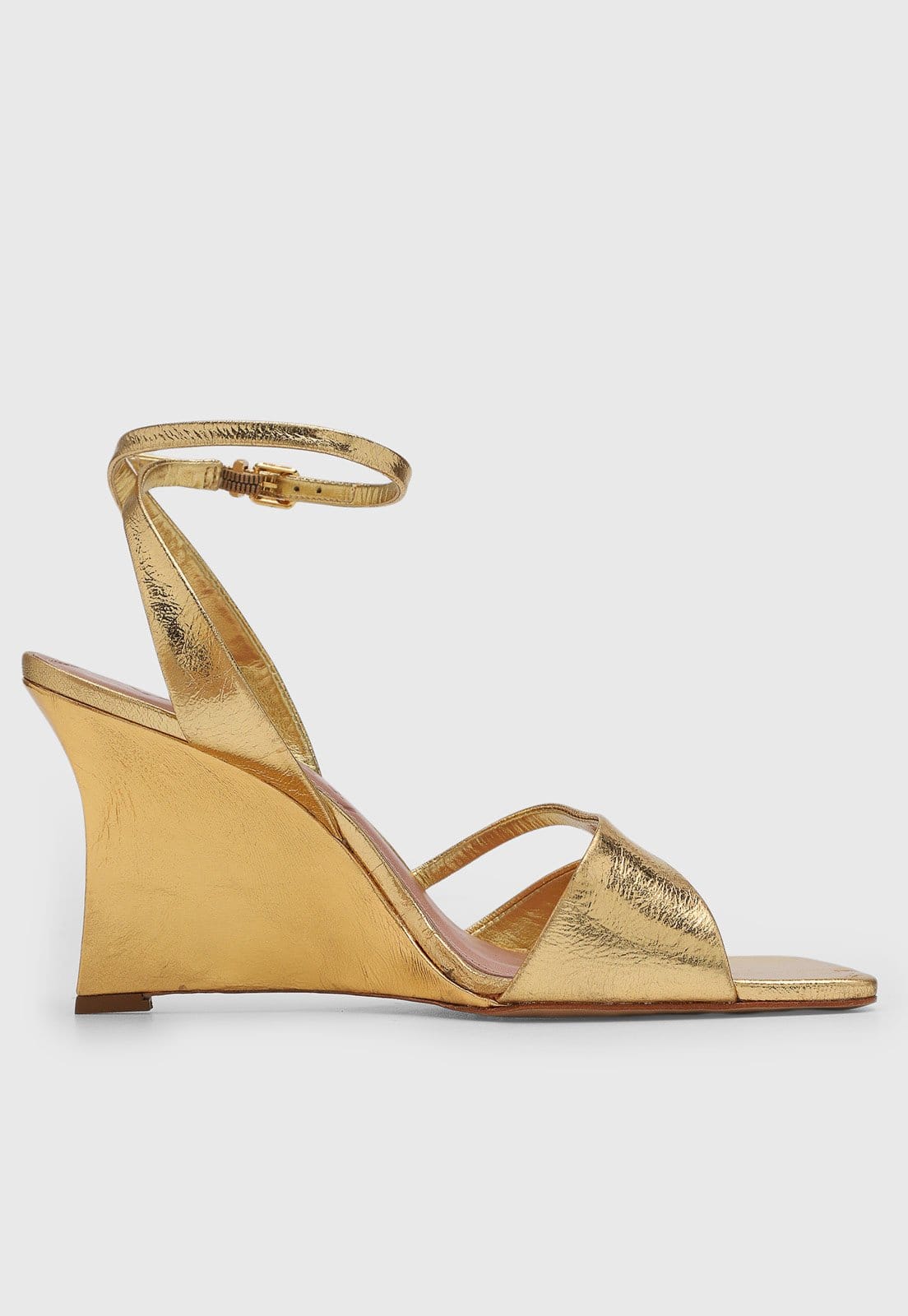 Vista 2 Sandália Feminina Vicenza Salto Médio Dourada Vicenza dourado