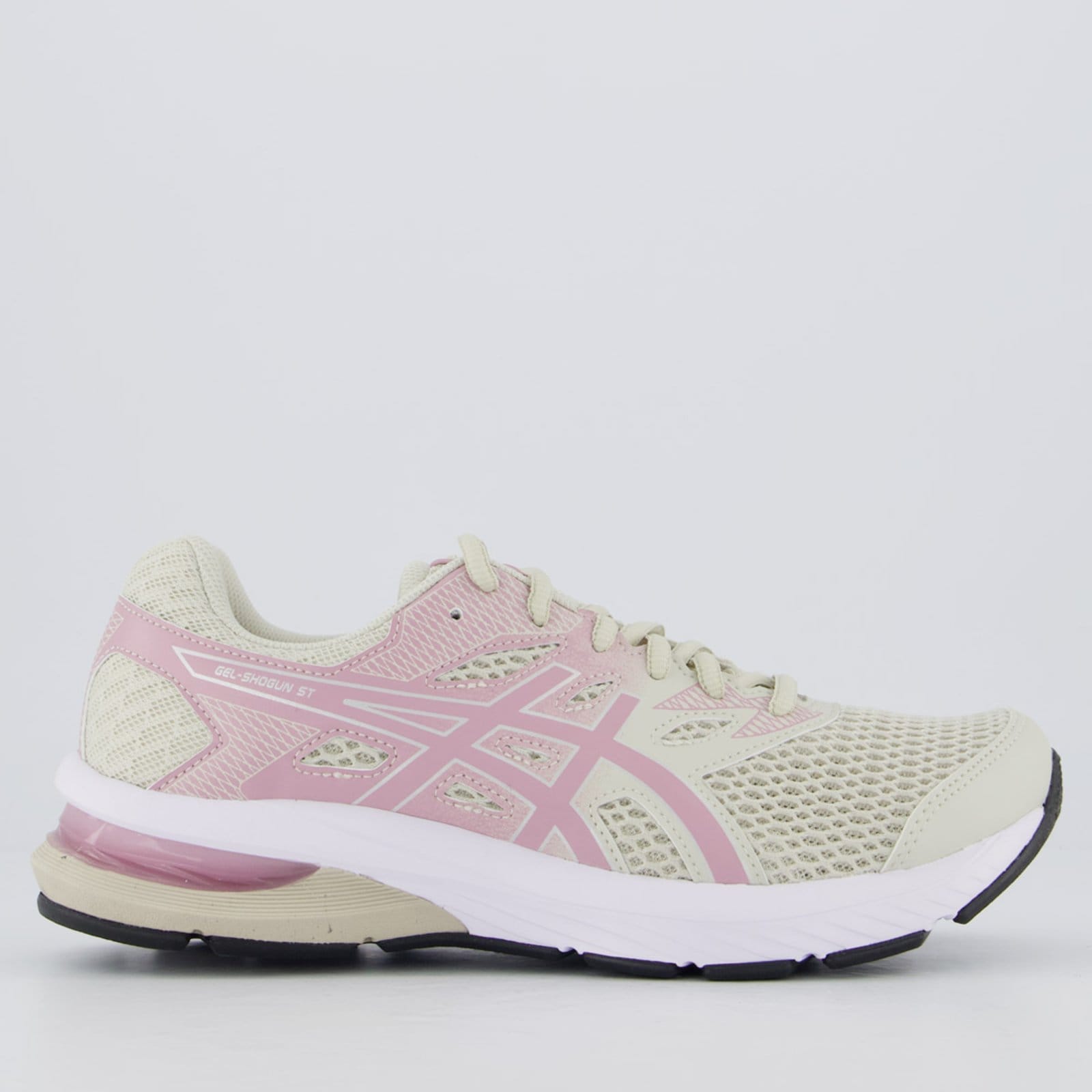 Tênis Asics Gel Shogun ST Feminino Off White e Rosa