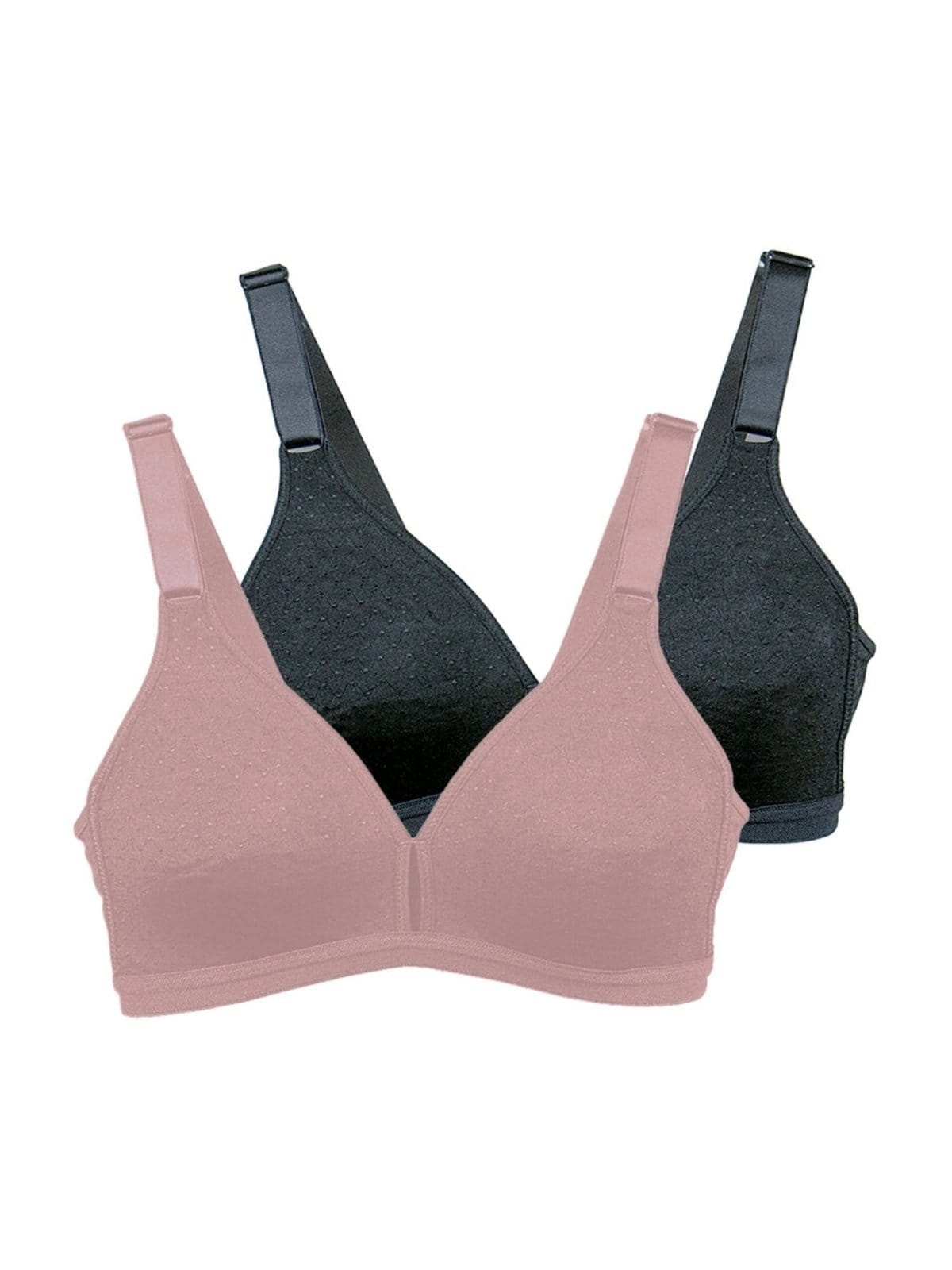 Vista principal Kit com 2 Sutiãs sem Aro e sem Bojo Olimpo Demillus 61019 Demillus preto