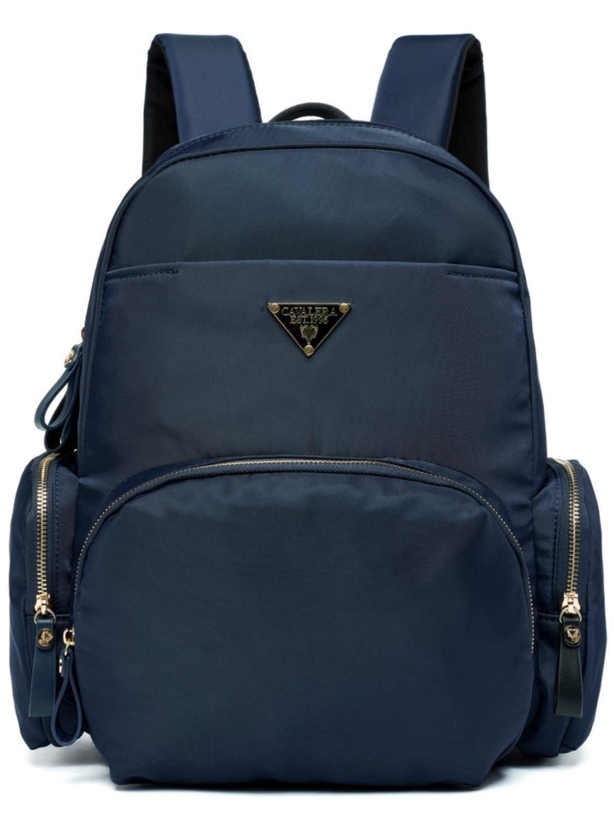 Vista principal Mochila De Costas Reforçada Moderna Casual Faculdade Trabalho Cavalera azul