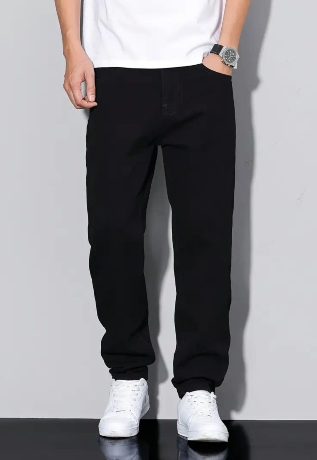 Vista principal Calça Masculina de Alfaiataria Tex Jeans com Conforto em Algodão Preta TEX JEANS preto