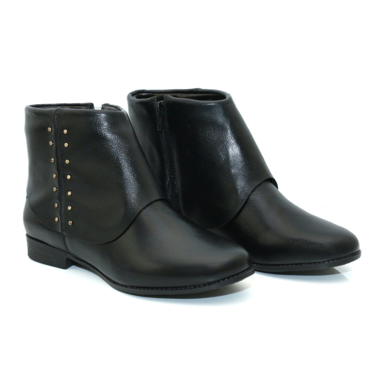 Bota Cano Curto Feminina Couro Tellini Store