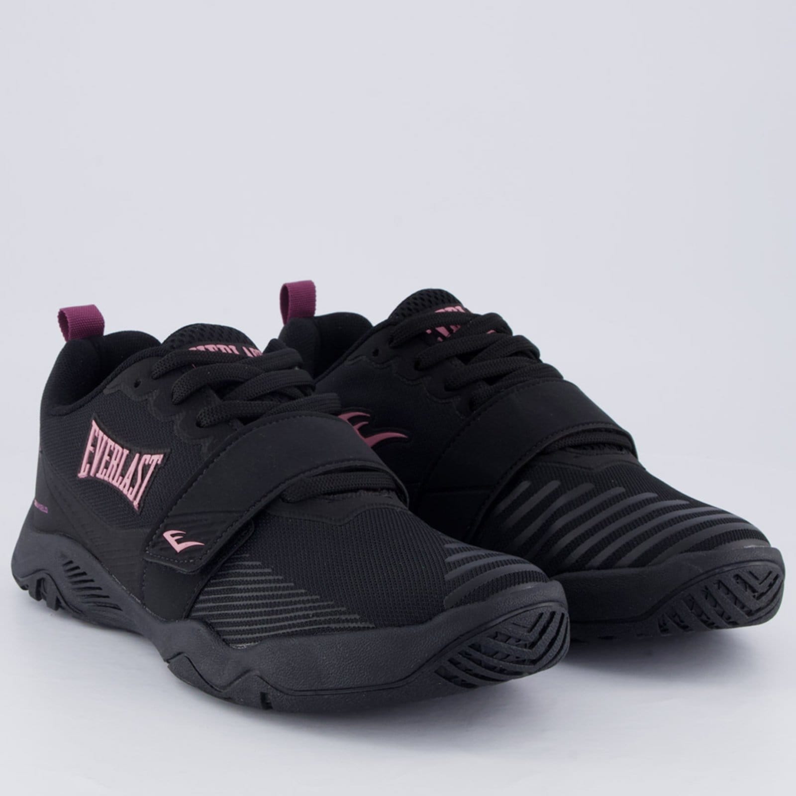 Vista 2 Tênis Everlast Elite Feminino Preto e Rosa Everlast preto rosa