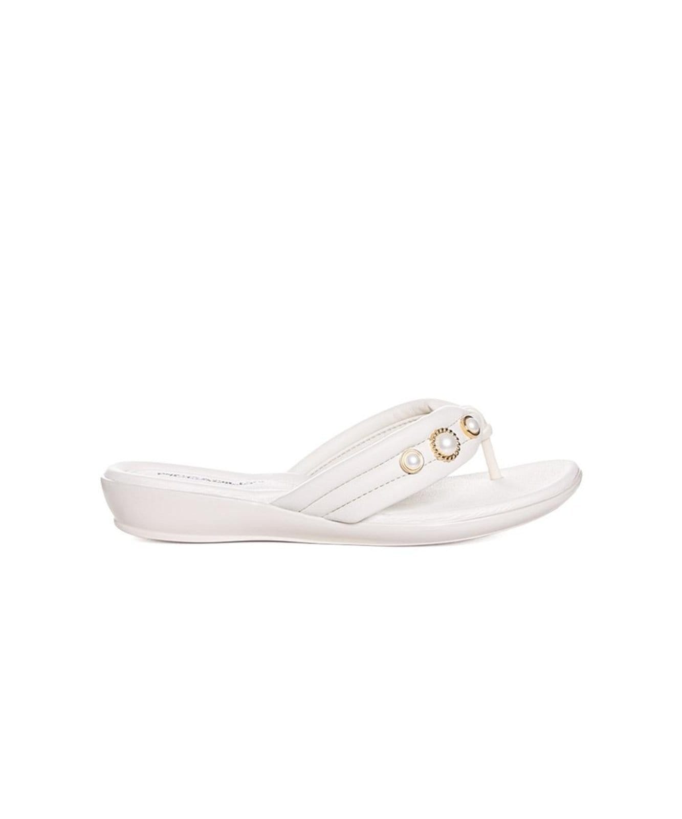 Tamanco Flat Piccadilly Camila Wide Fit Off White Incolor