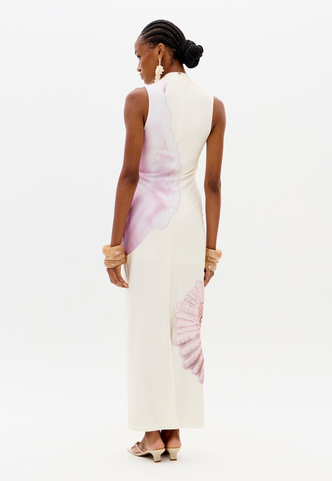 Vista 2 Vestido Feminino Lança Perfume Super Midi Estampa Conchas Off-White Lança Perfume off-white white