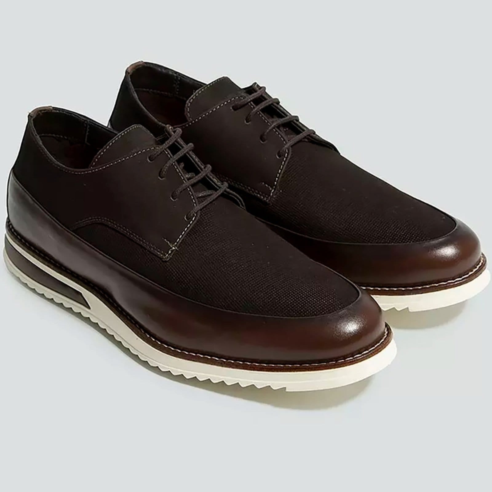 Vista 2 Sapato Dudalina Textura Bugatti Masculino Dudalina marrom