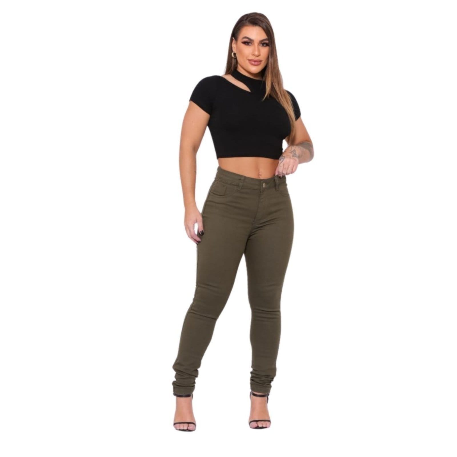 Calça Feminina Skinny Sarja