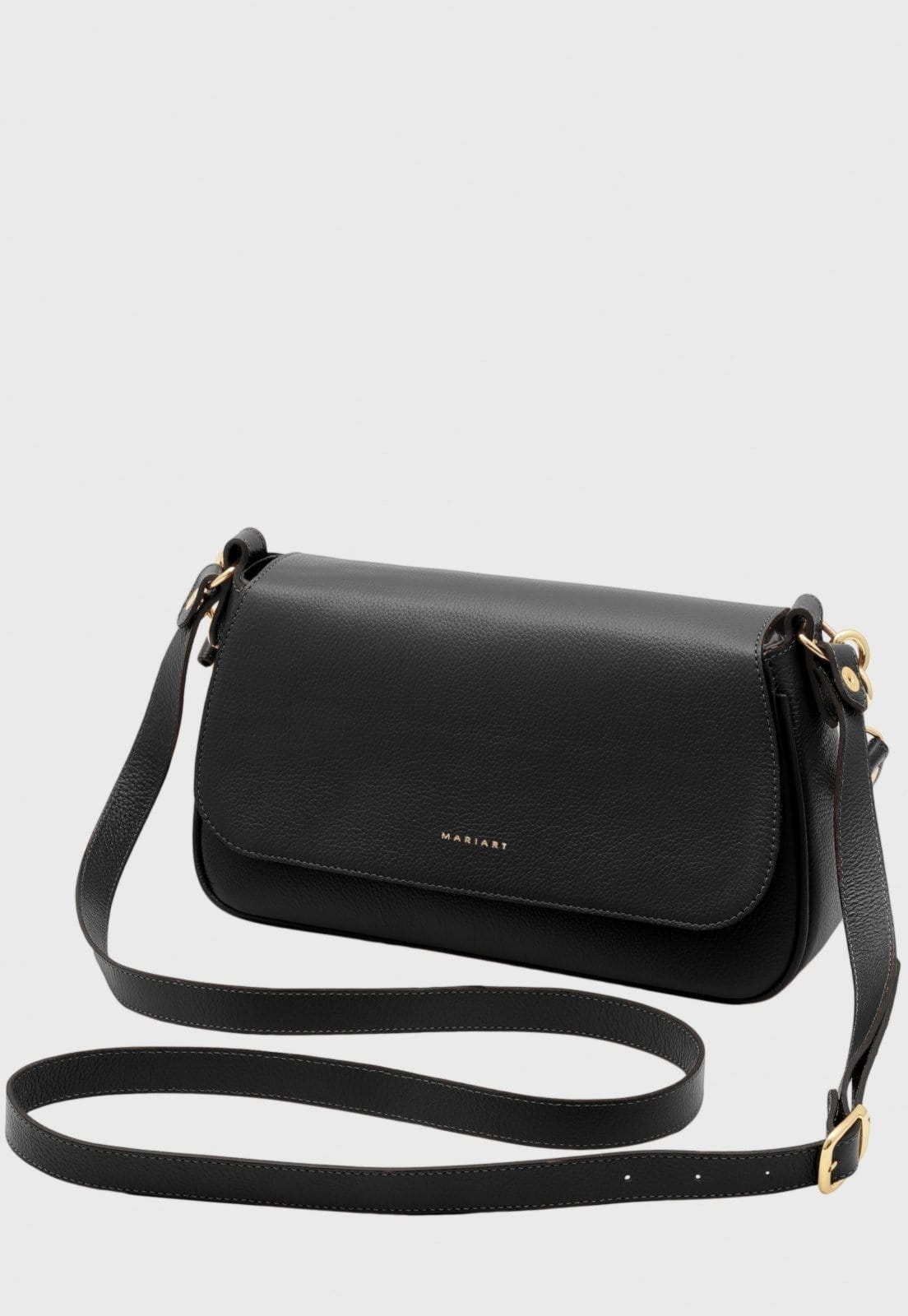 Bolsa Transversal Couro Mariart Mucuripe Preta