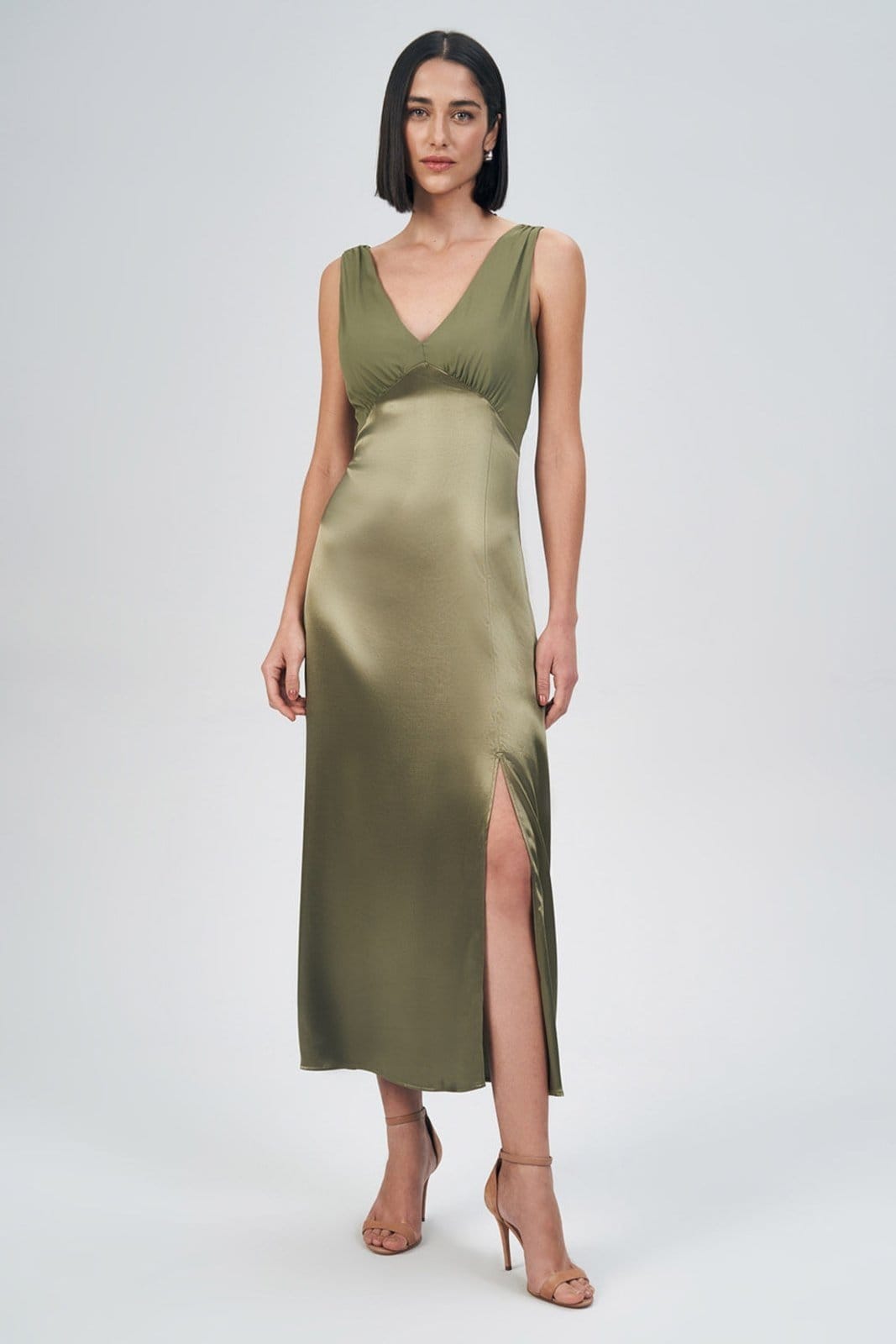 Vista principal Vestido Acetinado Radiancy Feminino Acostamento ACT FEMININO preto