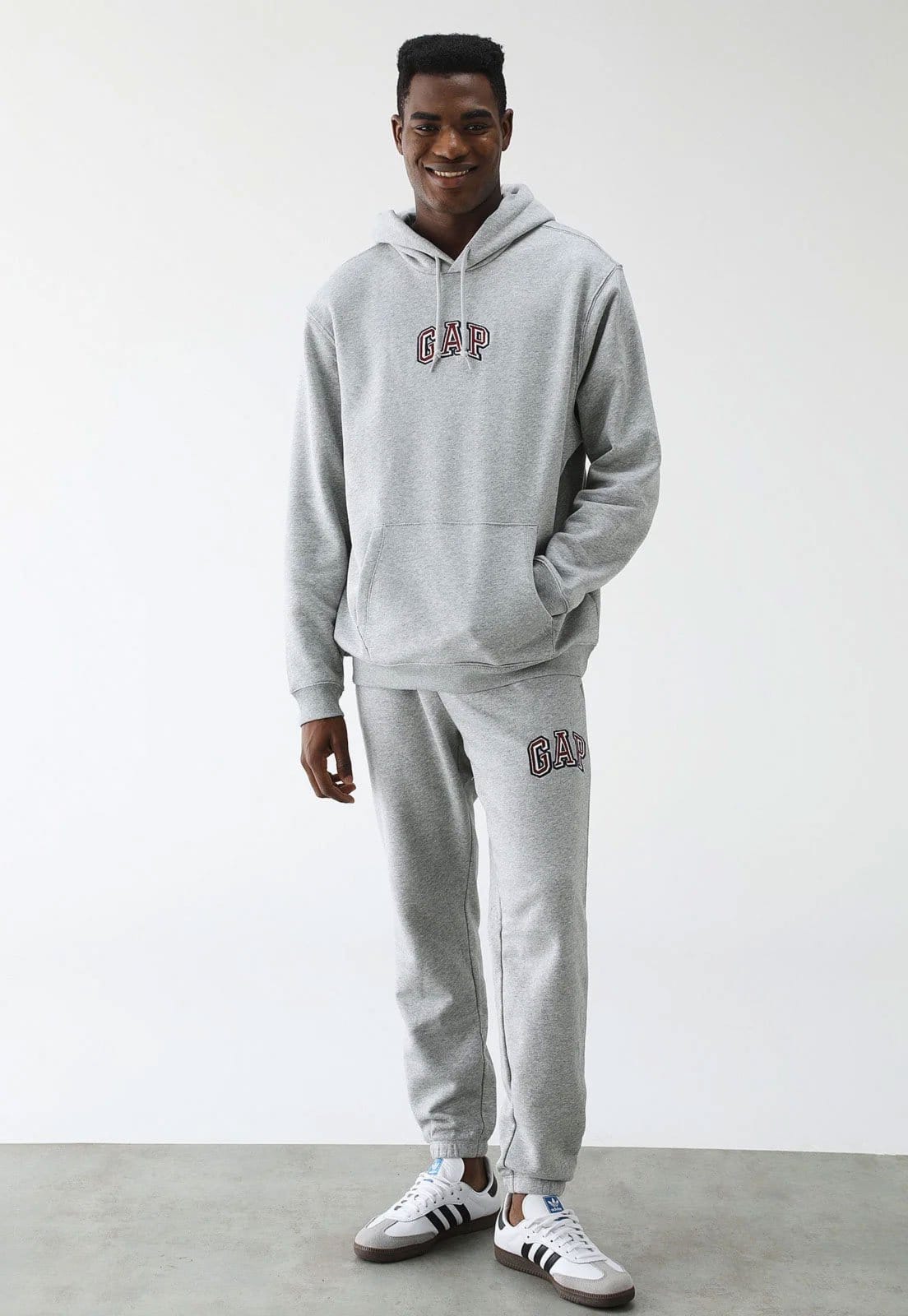 Vista 2 Blusa de Moletom Fechada GAP Heather GAP cinza