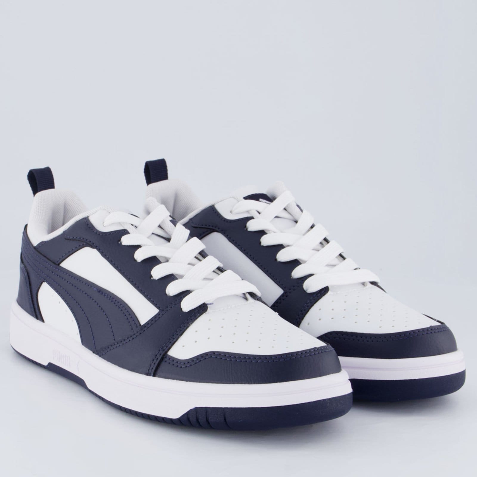 Vista 2 Tênis Puma Rebound V6 Low Preto Puma branco