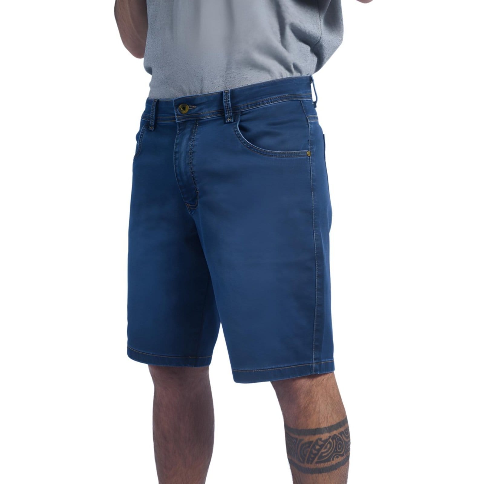 Vista 2 Bermuda Masculina Escuro Oceano jeans