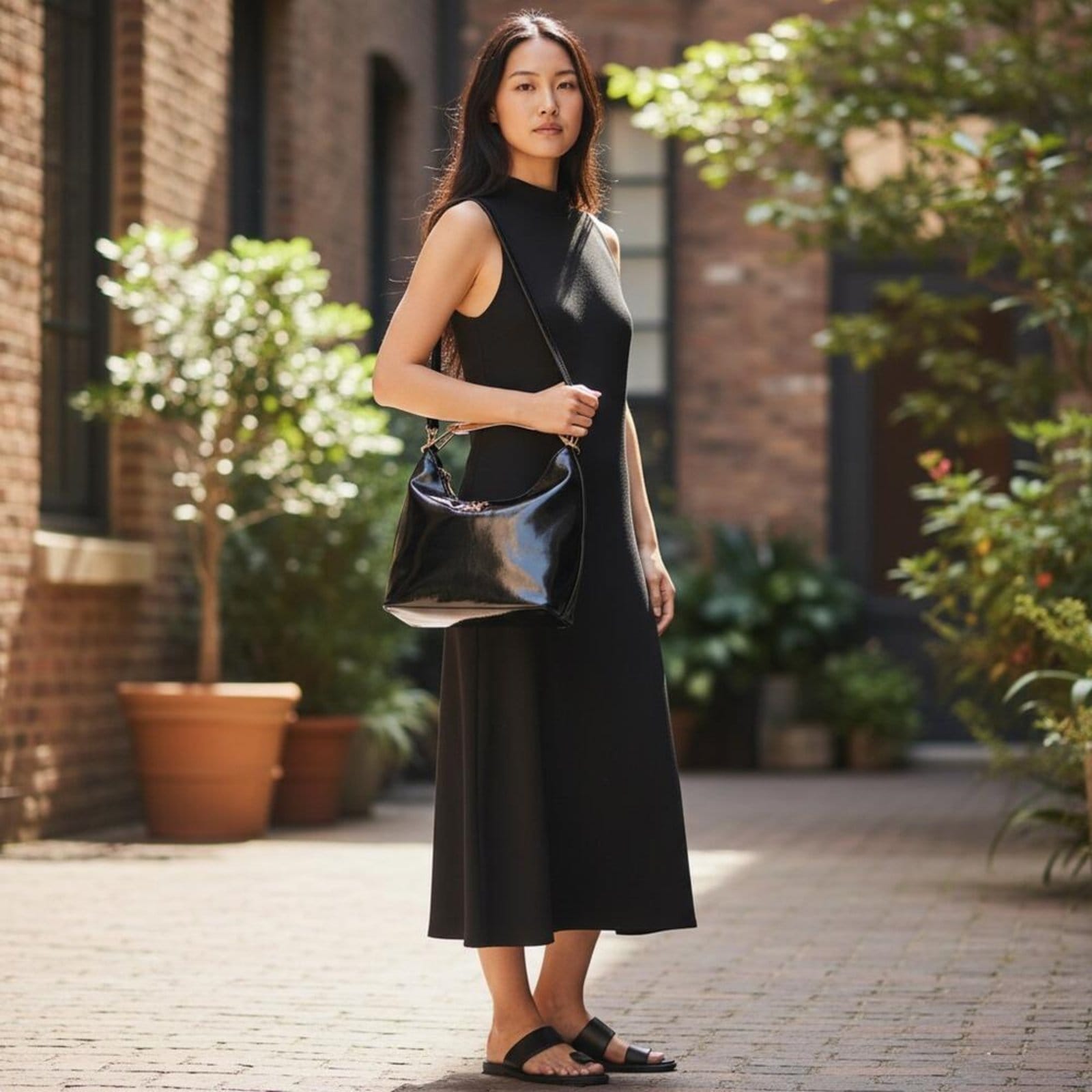 Vista 2 Bolsa Feminina Via Marte B1-306 5833066 VIA MARTE preto