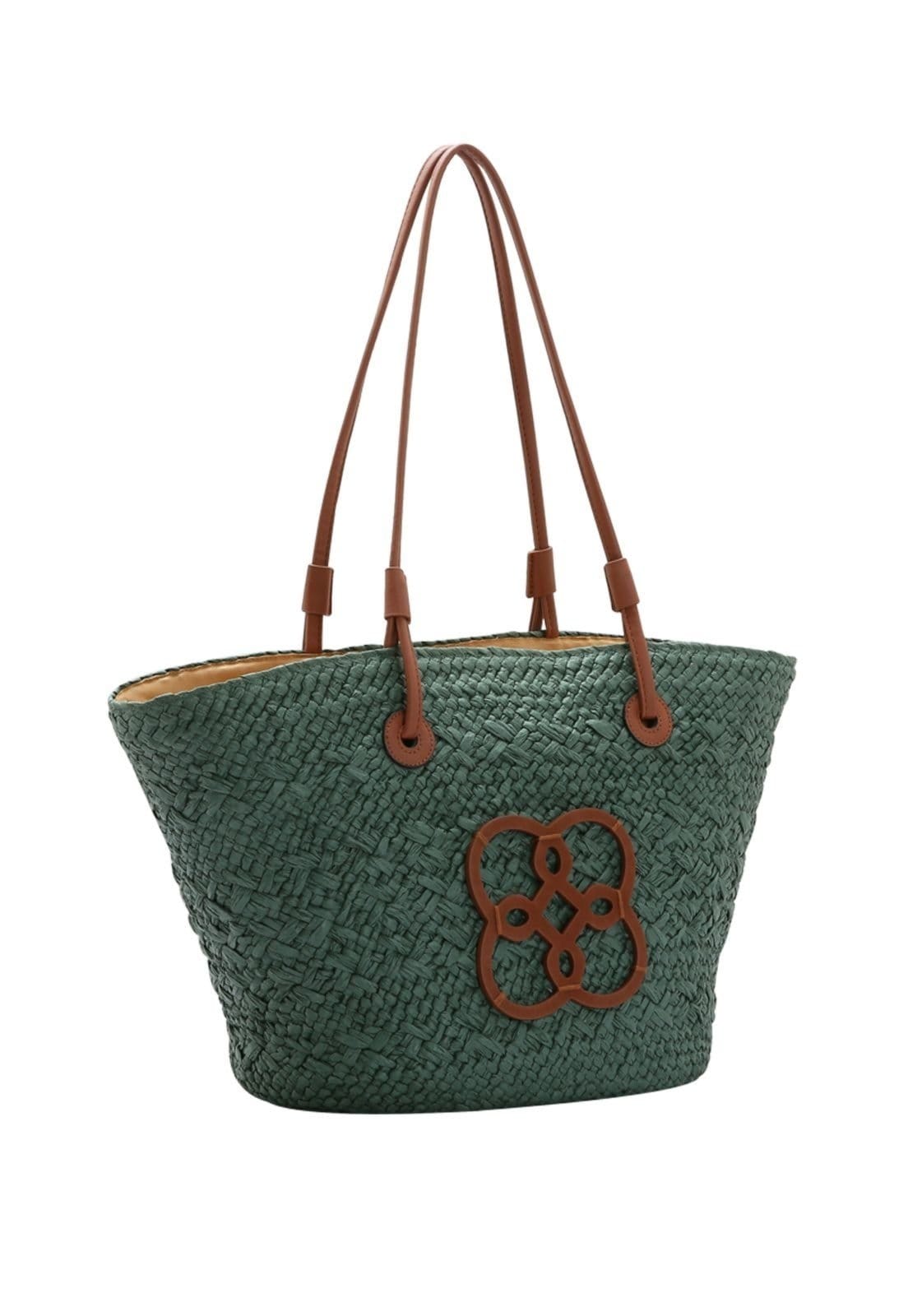 Vista principal Bolsa Feminina Palha Ombro 3184577 Chenson verde