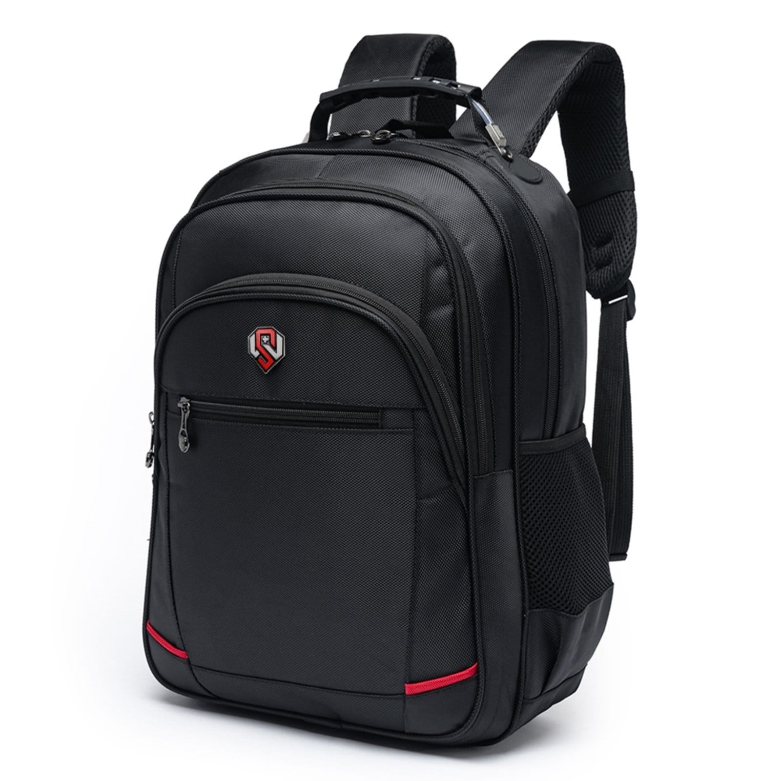 Vista 2 Mochila Executiva Masculina Reforçada Trabalho Swissport preto