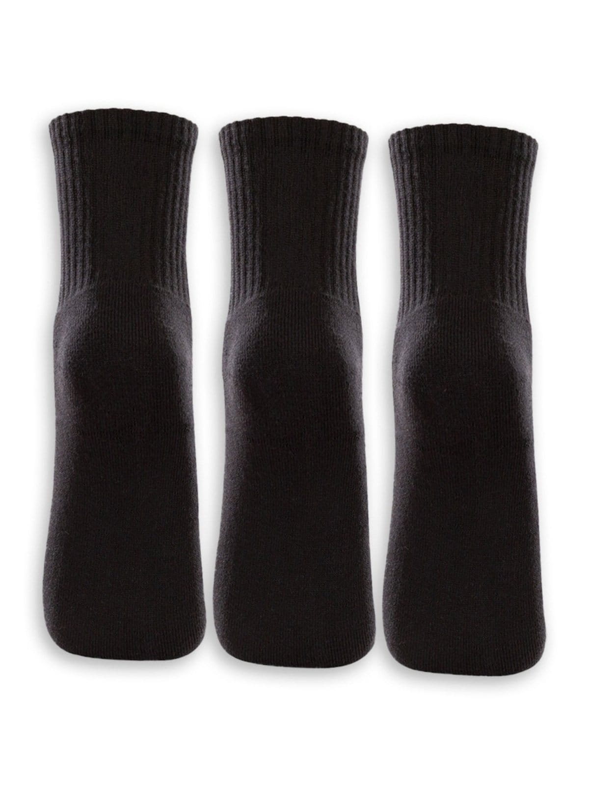 Vista 2 Kit 3 Pares de Meias Esportiva Cano Médio Lupo Lupo preto