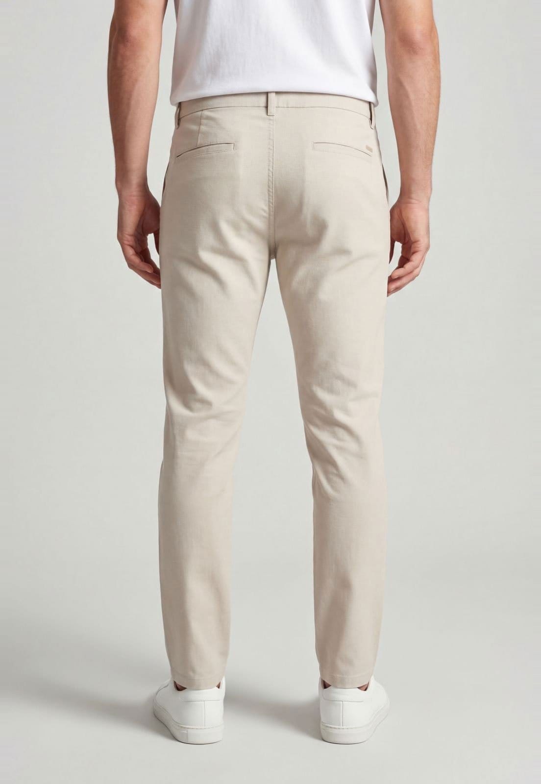 Vista 2 Calça Masculina Colcci Alfaiataria Cru Colcci bege