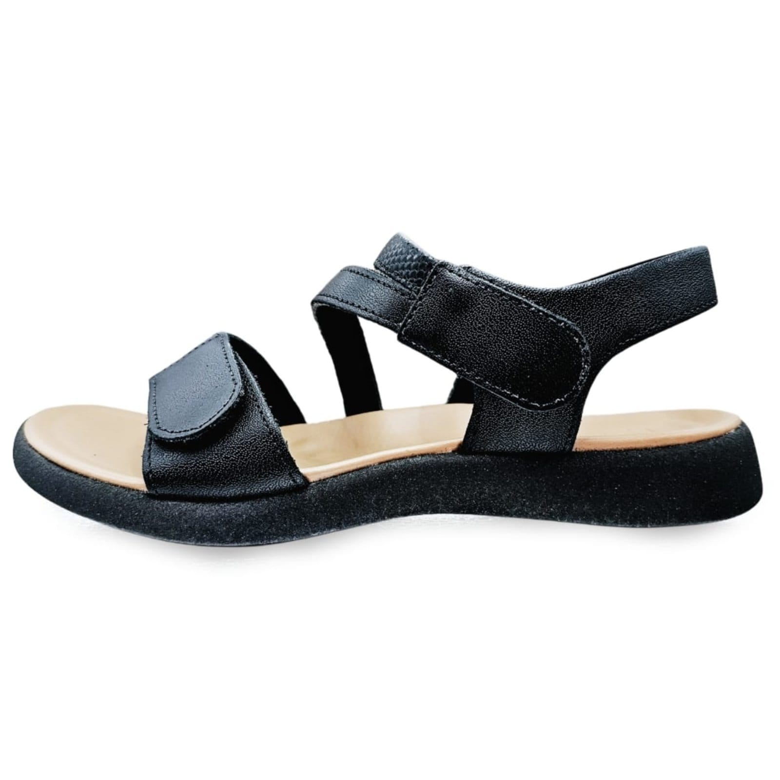 Sandália Feminina Usaflex Couro Tira Ajustável Conforto