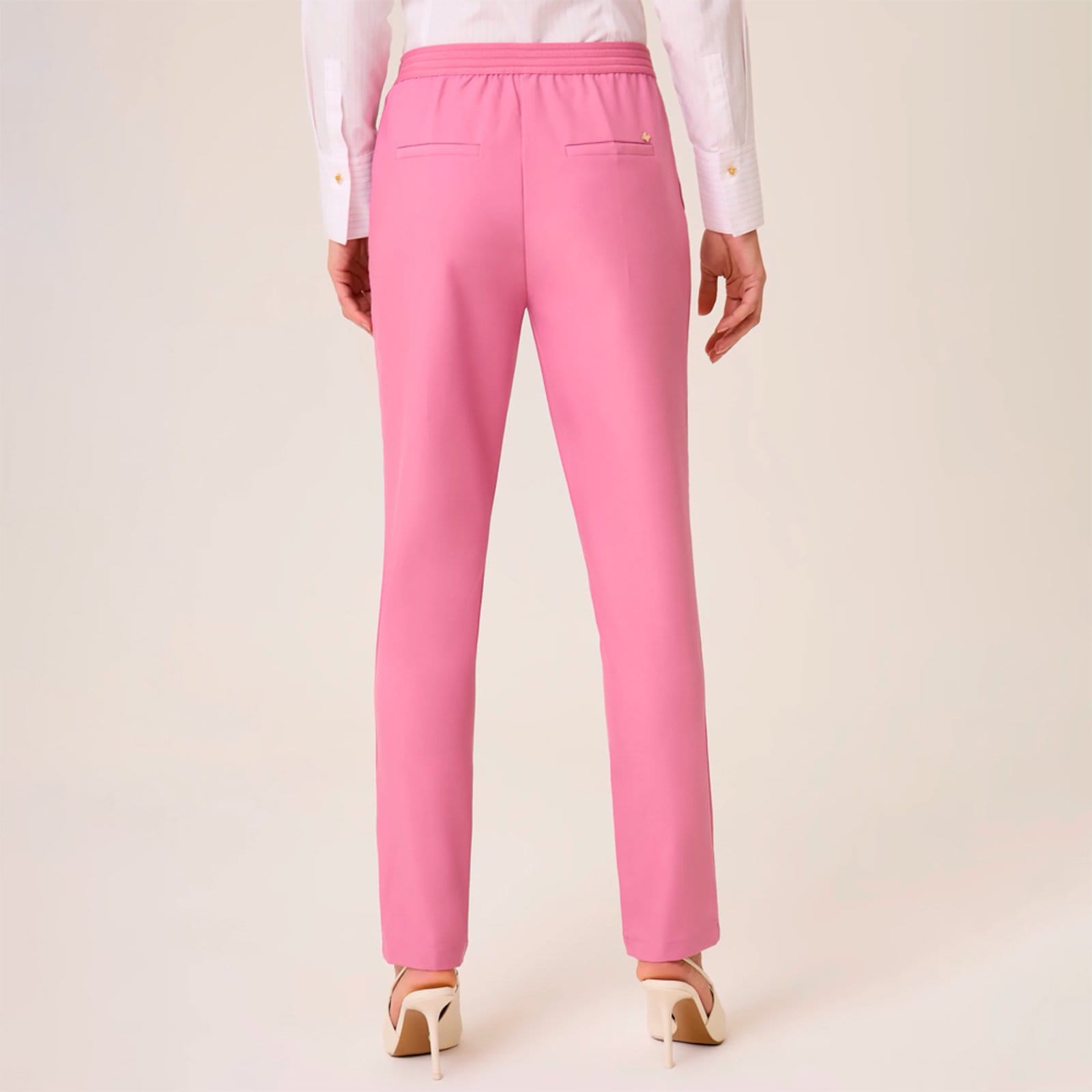 Vista 2 Calça Dudalina Adriana Elastic Ve26 Feminino Dudalina rosa