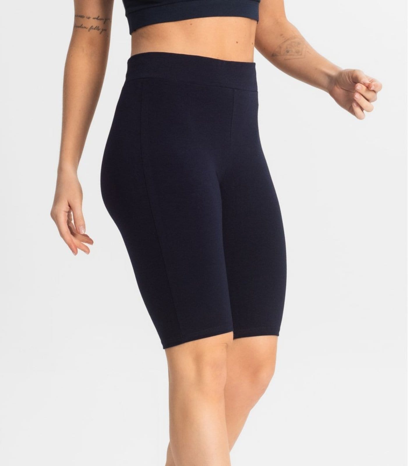 Vista 2 Bermuda Ciclista Feminina em Cotton Pesado Select Select azul