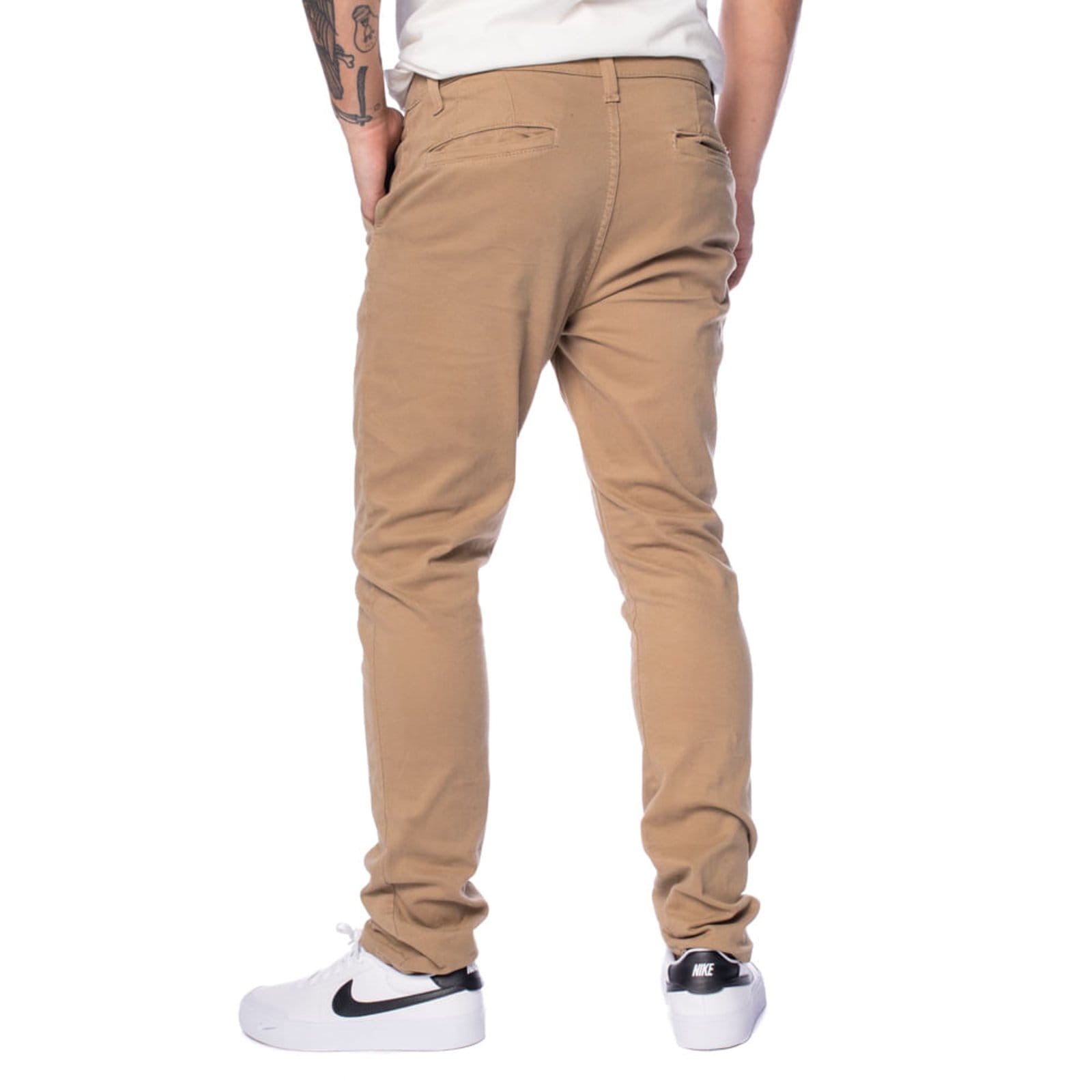 Vista 2 Calça Sarja Masculina Dixie Slim Caqui Dixie cáqui caqui