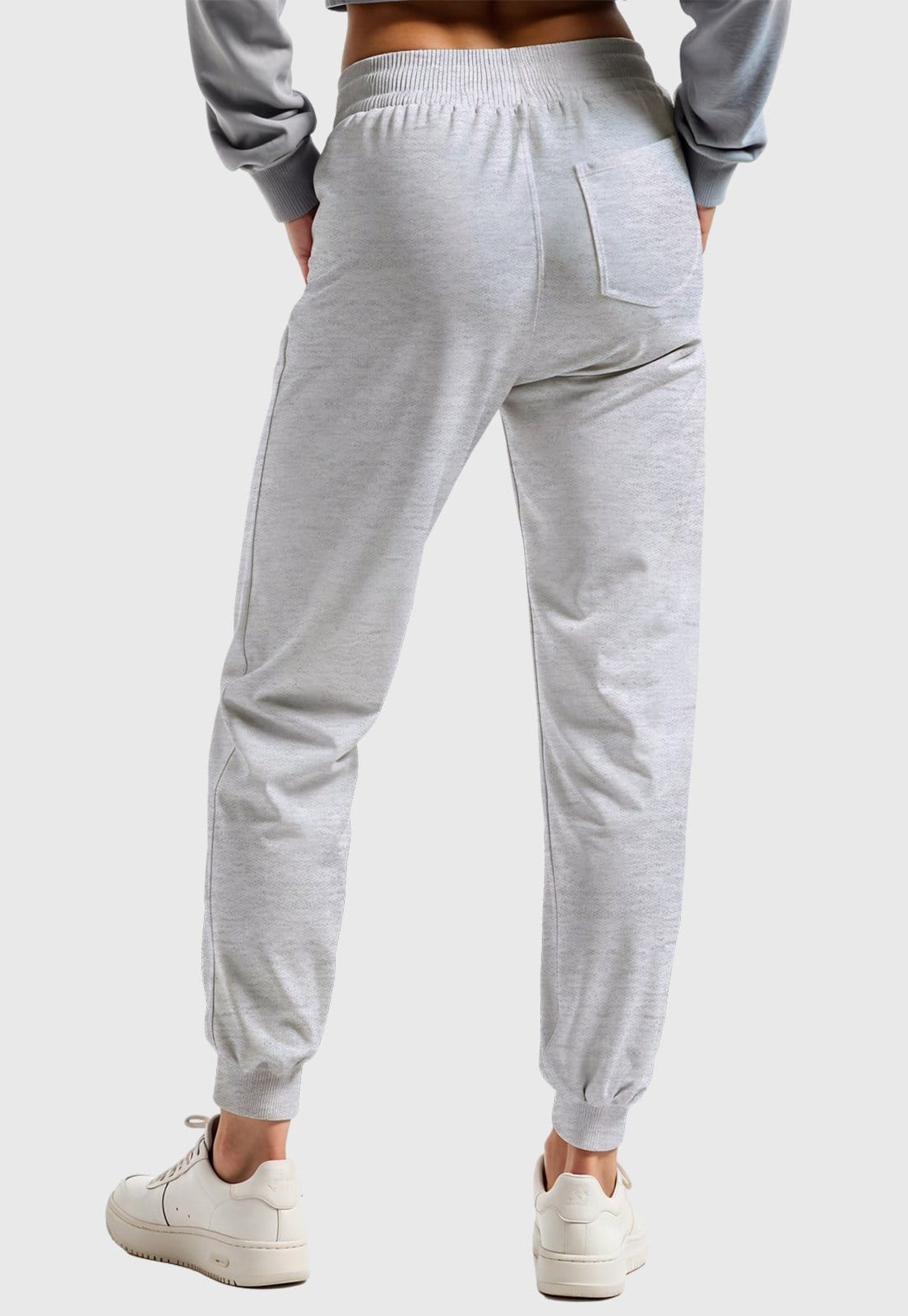 Vista 2 Calça Feminina Moletom Slim Conforto Flanelado Cintura com Cordão Benellys preto