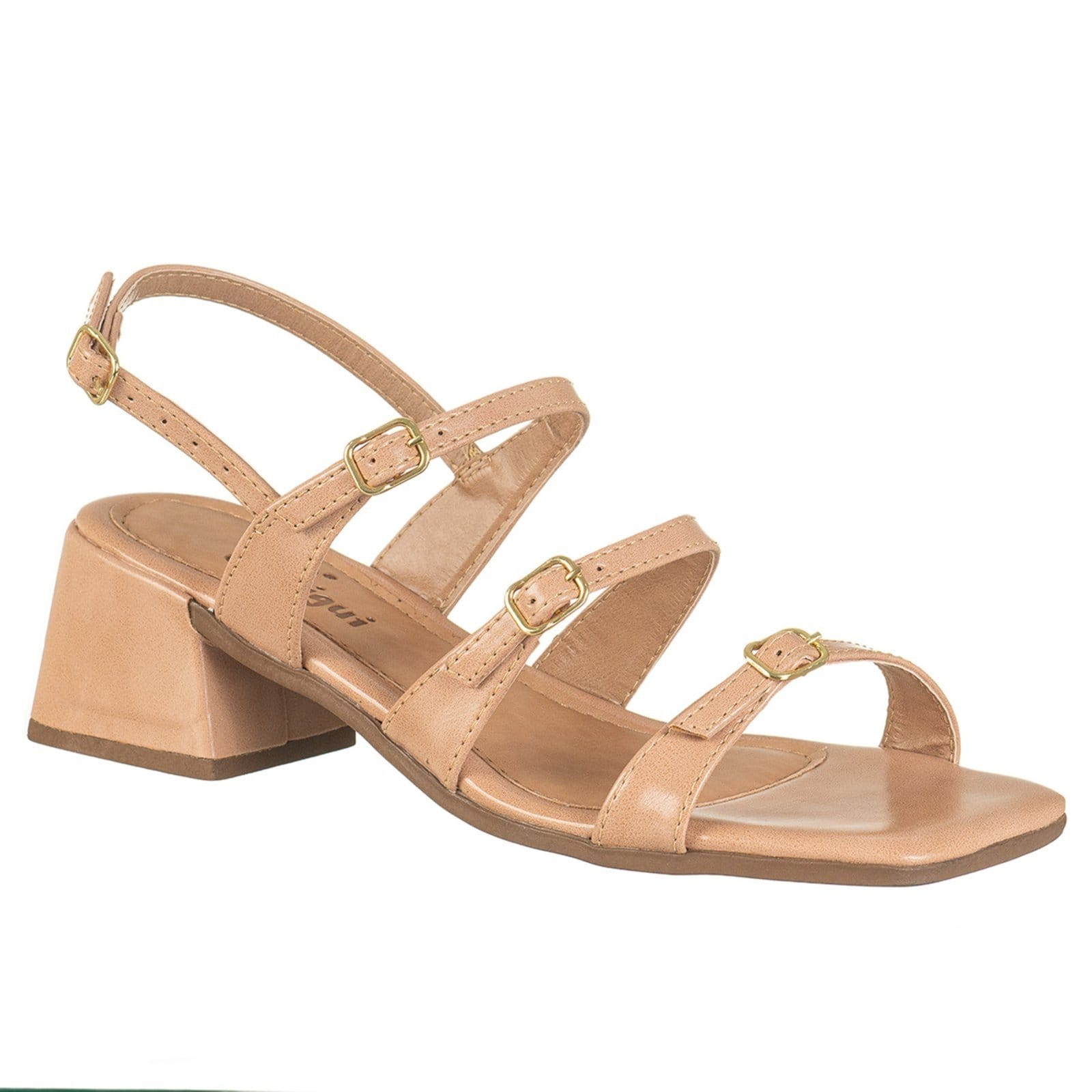 Sandália Feminina Salto Médio Via Birigui C/ Tiras e Fivelas Rose