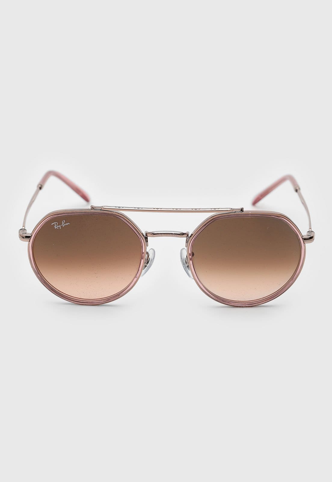 Vista 2 Óculos de Sol Feminino Ray-Ban Armação Metal Rosê Ray-Ban rosa