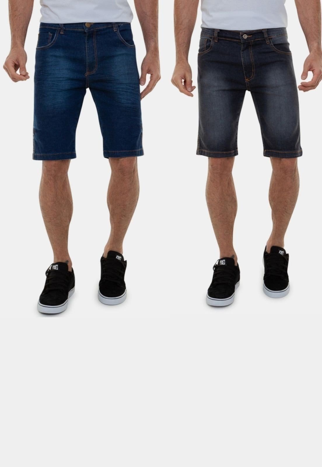 Kit 2 Bermuda Jeans Tradicional Versatti Jerusalém