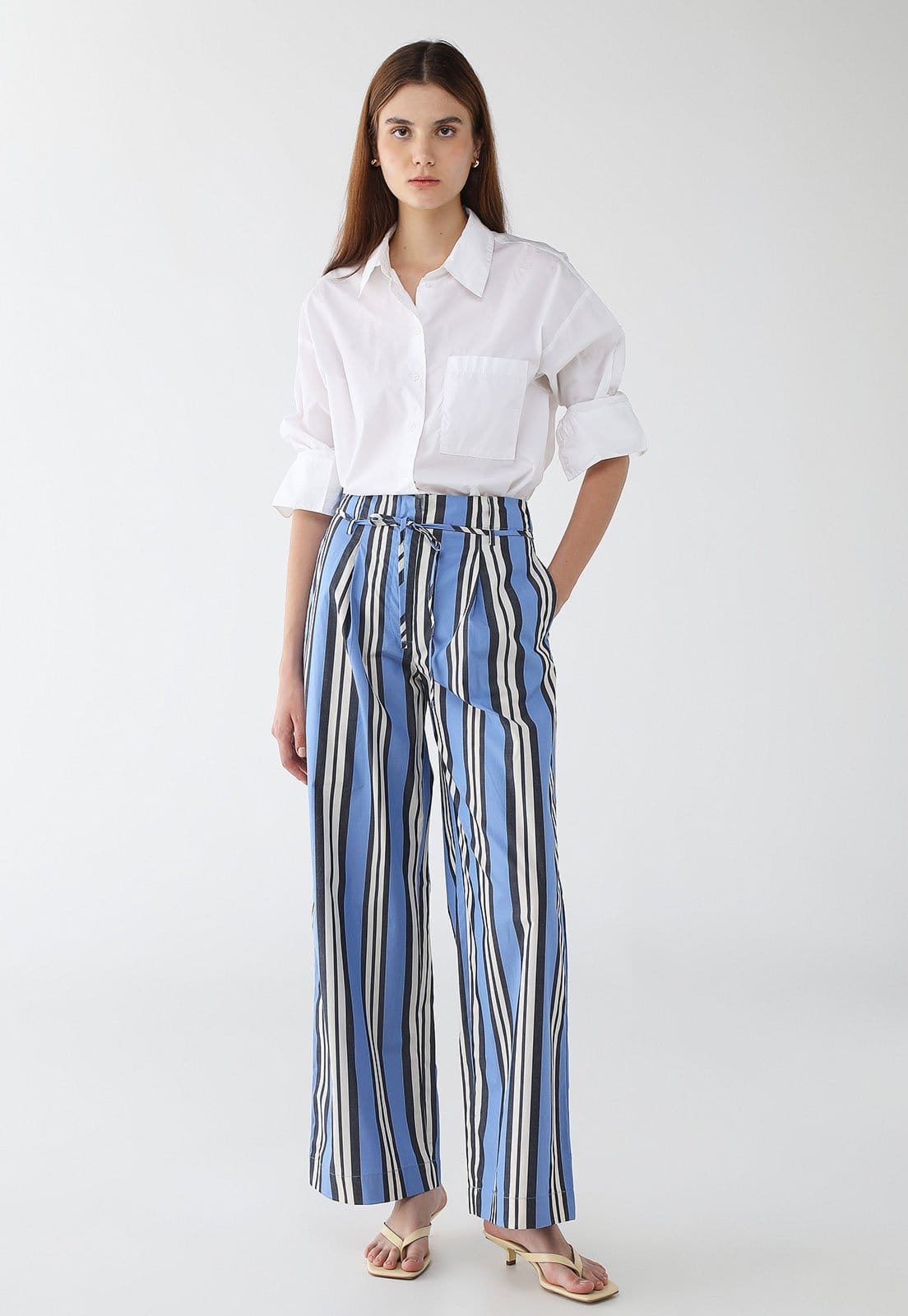 Vista 2 Calça Feminina Hering Listrada Hering azul