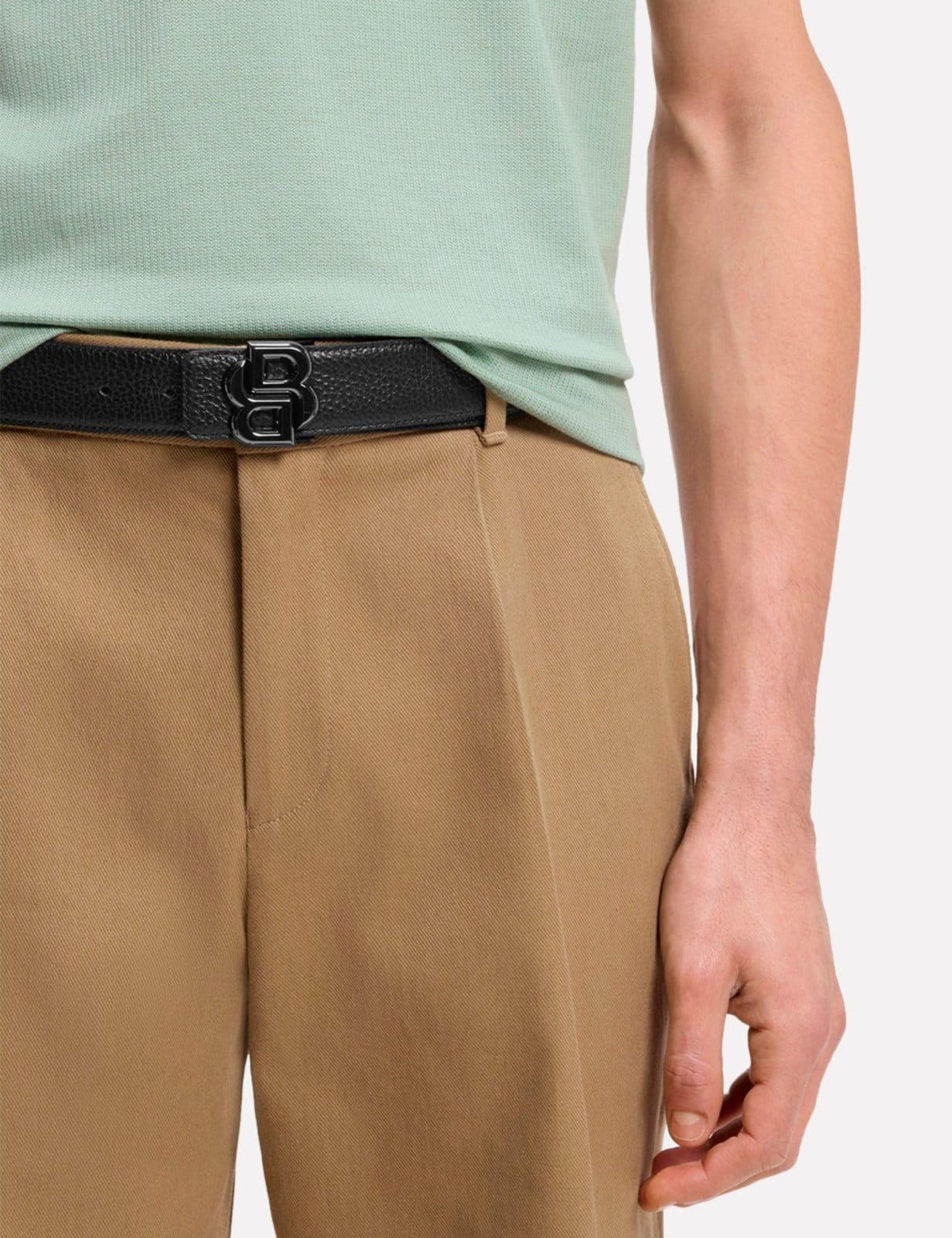 Cinto Hugo Boss Masculino B_Icon-Gr-St_Sr35 Preto/Azul Marinho - 2